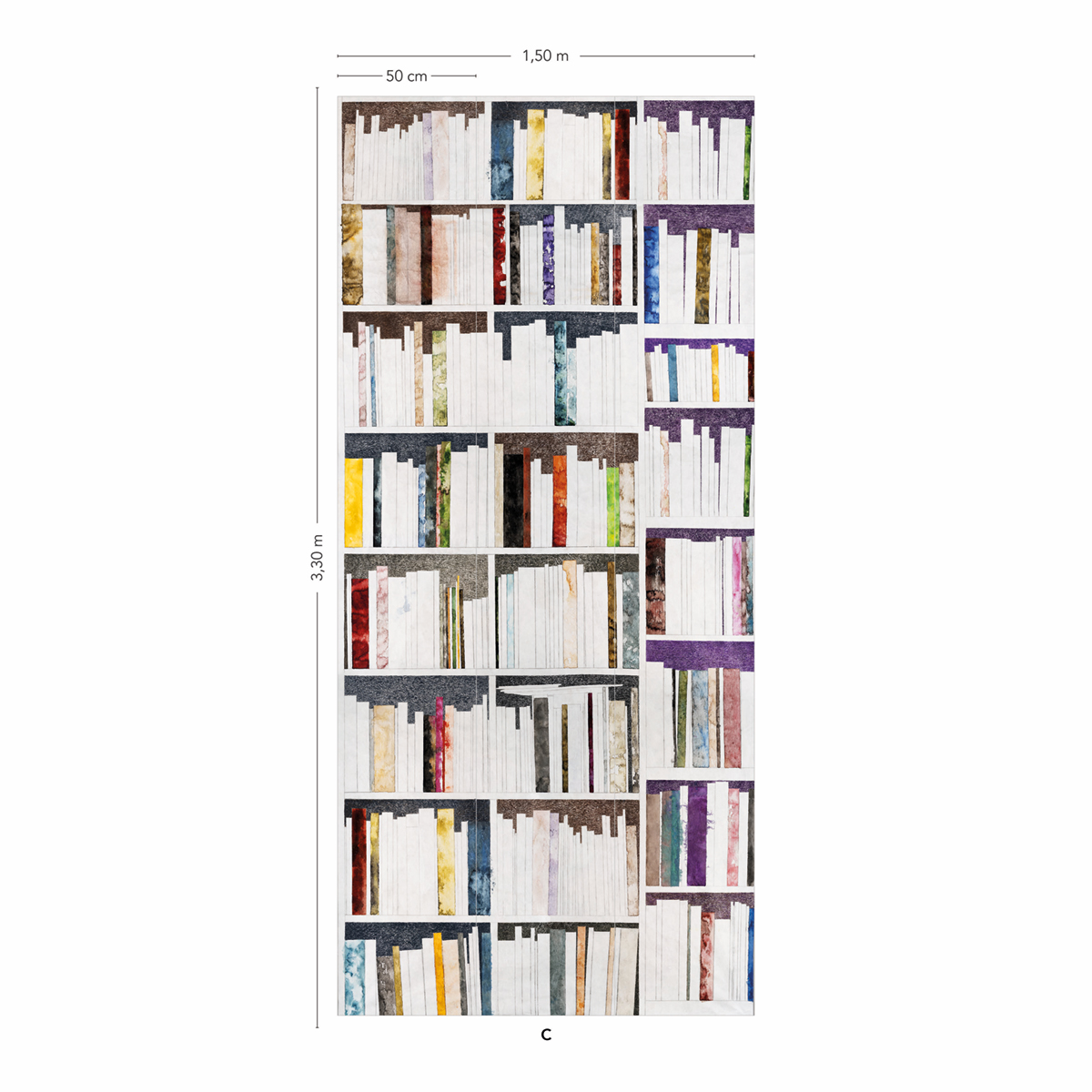 Papier peint panoramique Bibliothèques Original C - 7/8/9 AMBr - Isidore Leroy