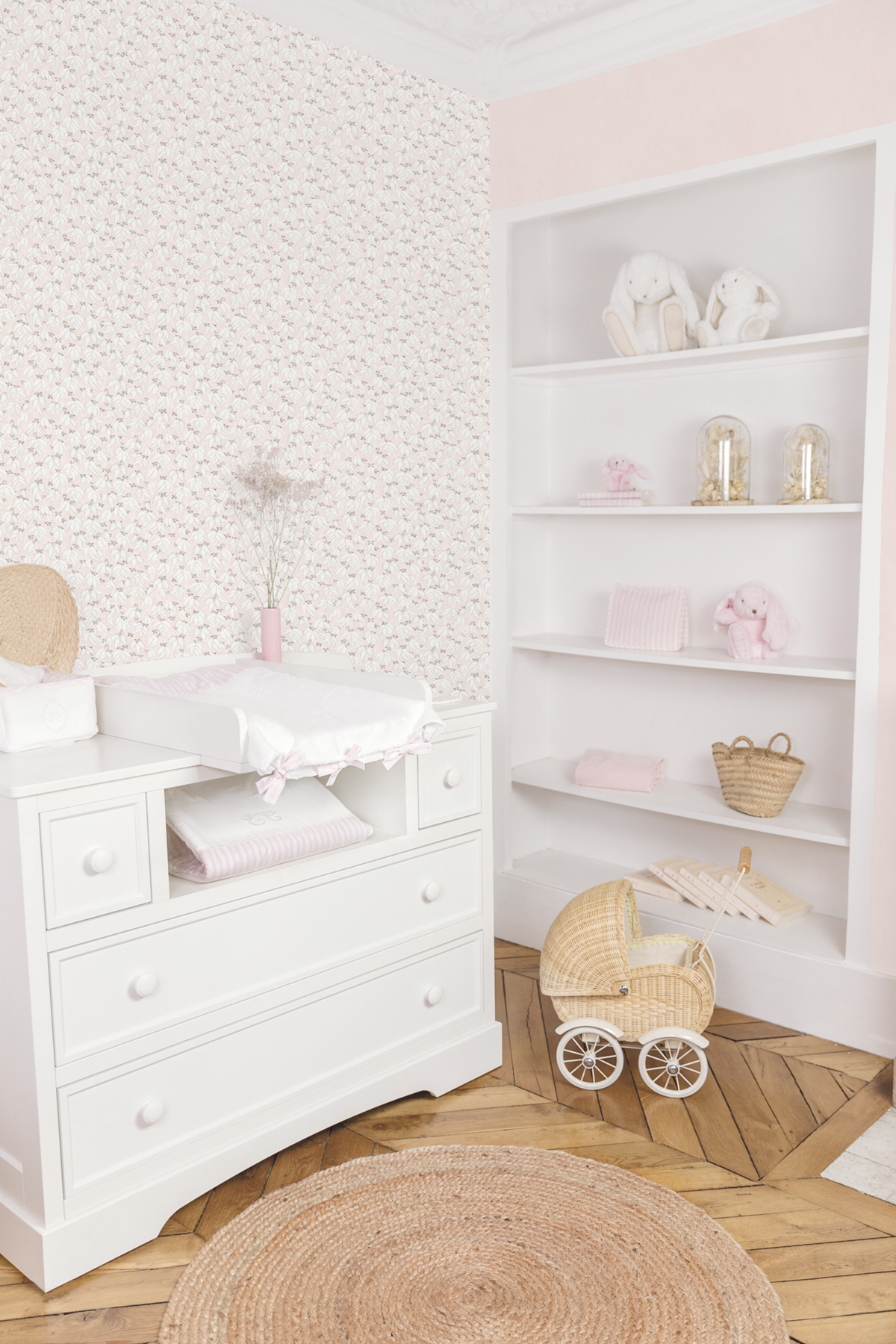 Papier Peint Faux Uni rose - Tartine et Chocolat de Lutèce  | Réf. LTC-36200903