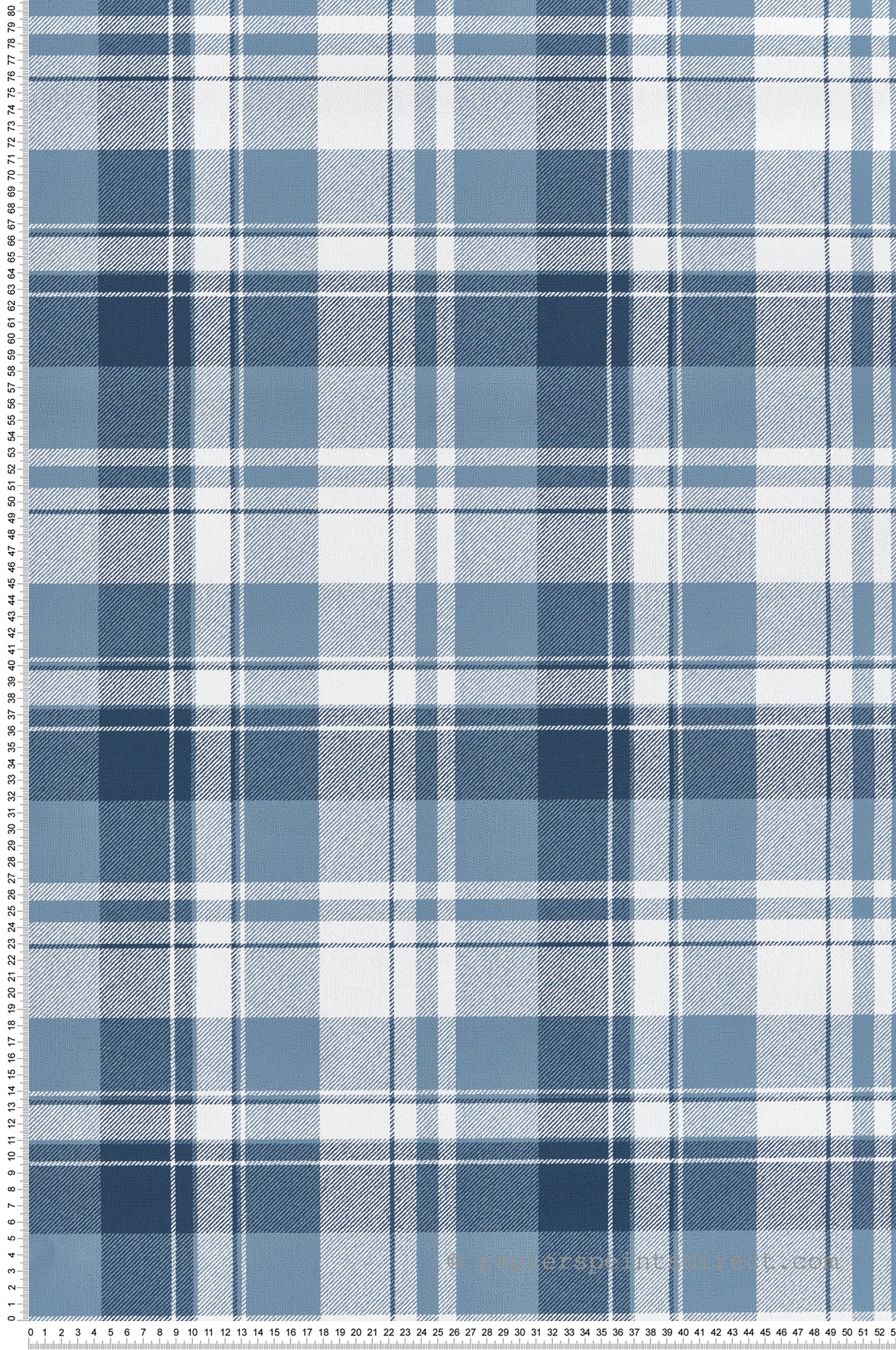 Papier peint Carreaux Tartan bleu marine - Garden Party 2 de Montecolino | Réf. MC-8387