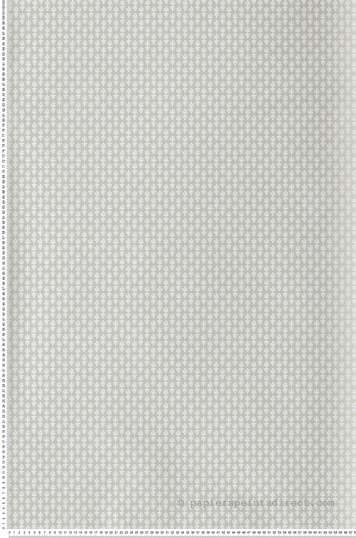 Papier peint Pétale Graphique grège blanc - Rifle Paper Co. 2 de York (Initiales) | Réf. INI-RP7362