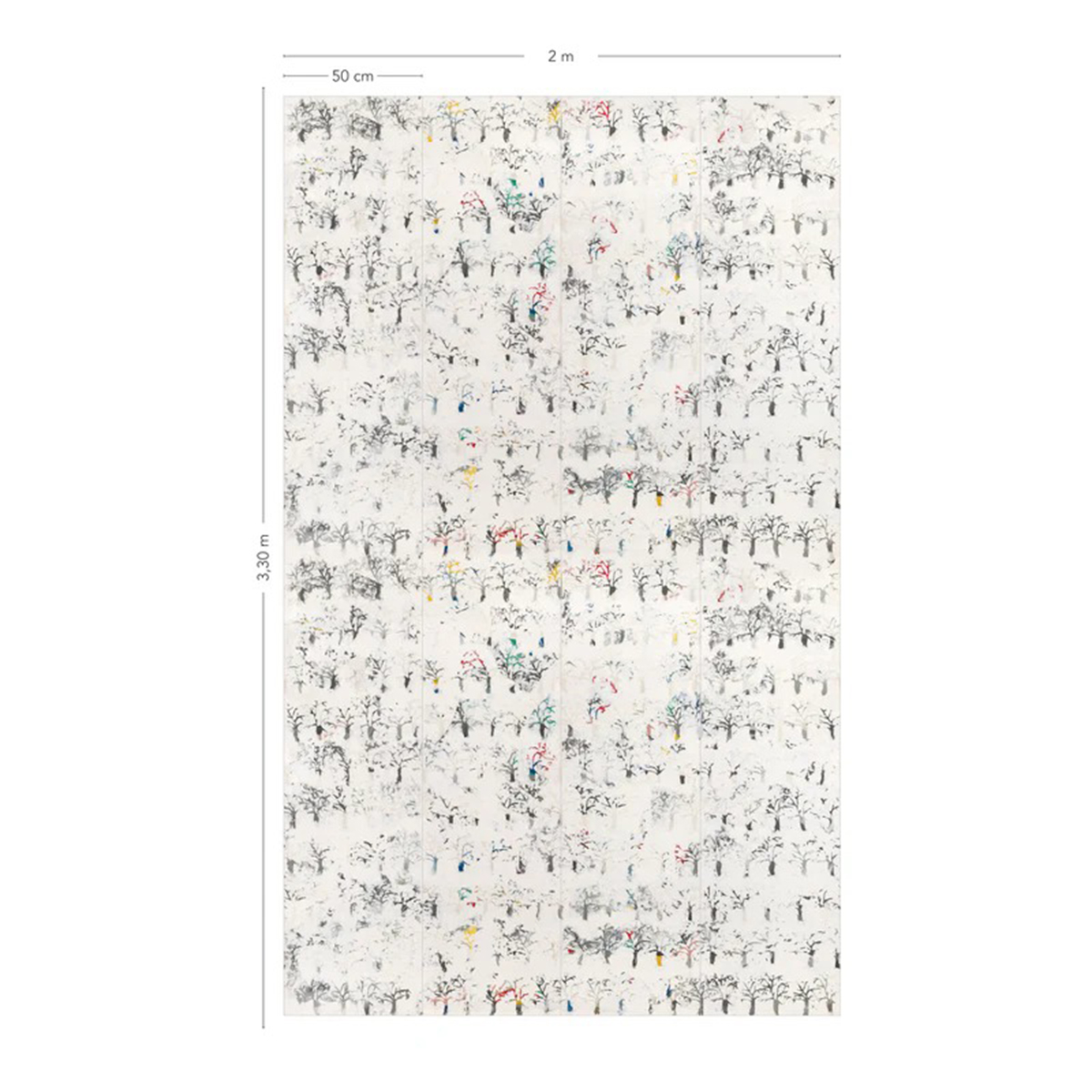 Papier peint panoramique Arbre Songe Blanc A - 1/2/3/4 - Isidore Leroy