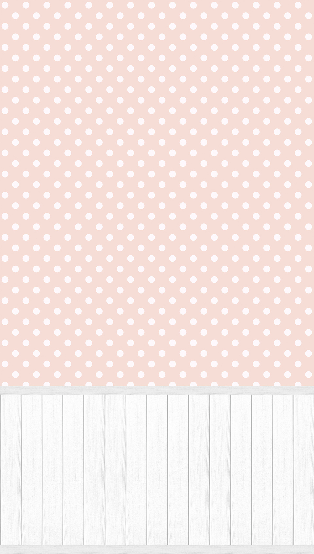 Papier peint panoramique Pois Soubassement rose - Wallpanel d'A.S. Création | Réf. AS-398061