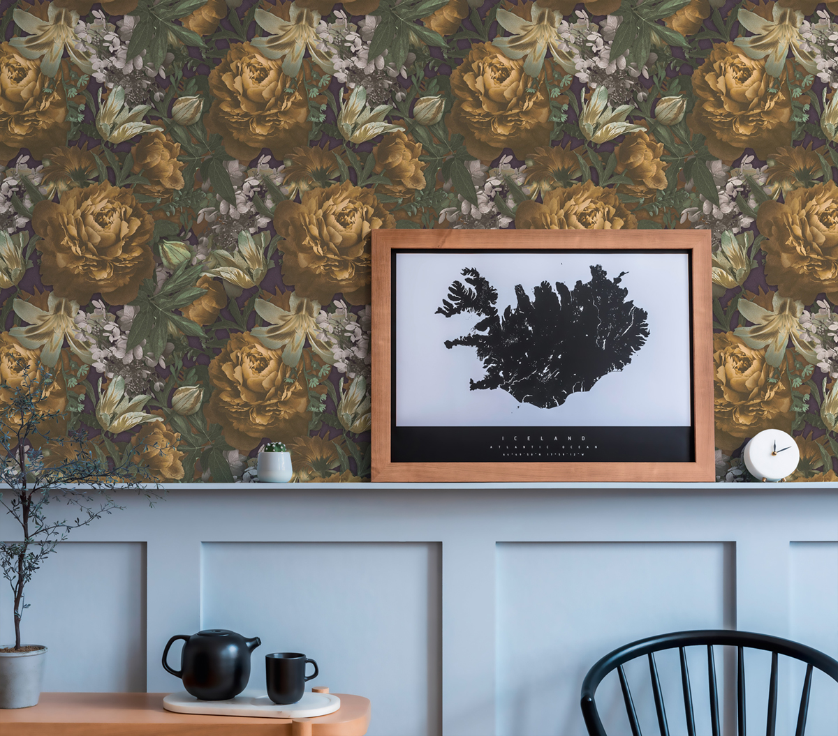 Papier peint Parfum Fleuri ocre violet - Pintwalls d'A.S. Création | Réf. AS-385092