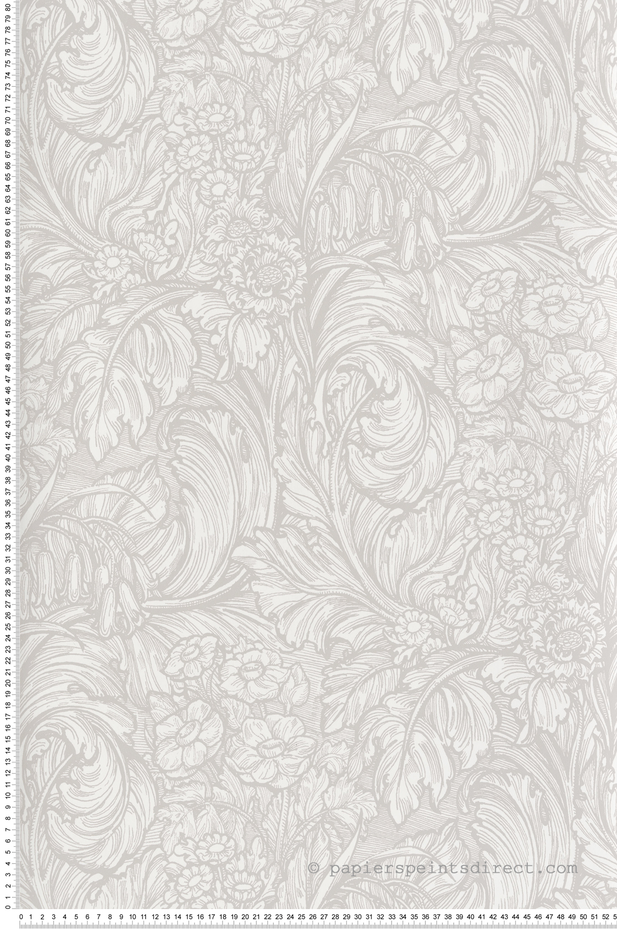 Papier peint Feuillage Luxuriant Fleur grège - The Wall Llewelyn-Bowen de Lutèce | Réf. LTC-LB25139