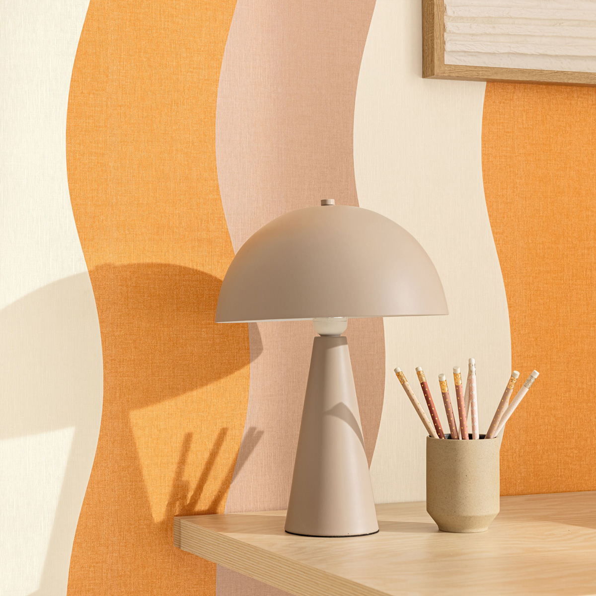 Papier peint Vague Rayure Sandy orange rose - Twist de Casélio AMB2 | Réf. TST106473044