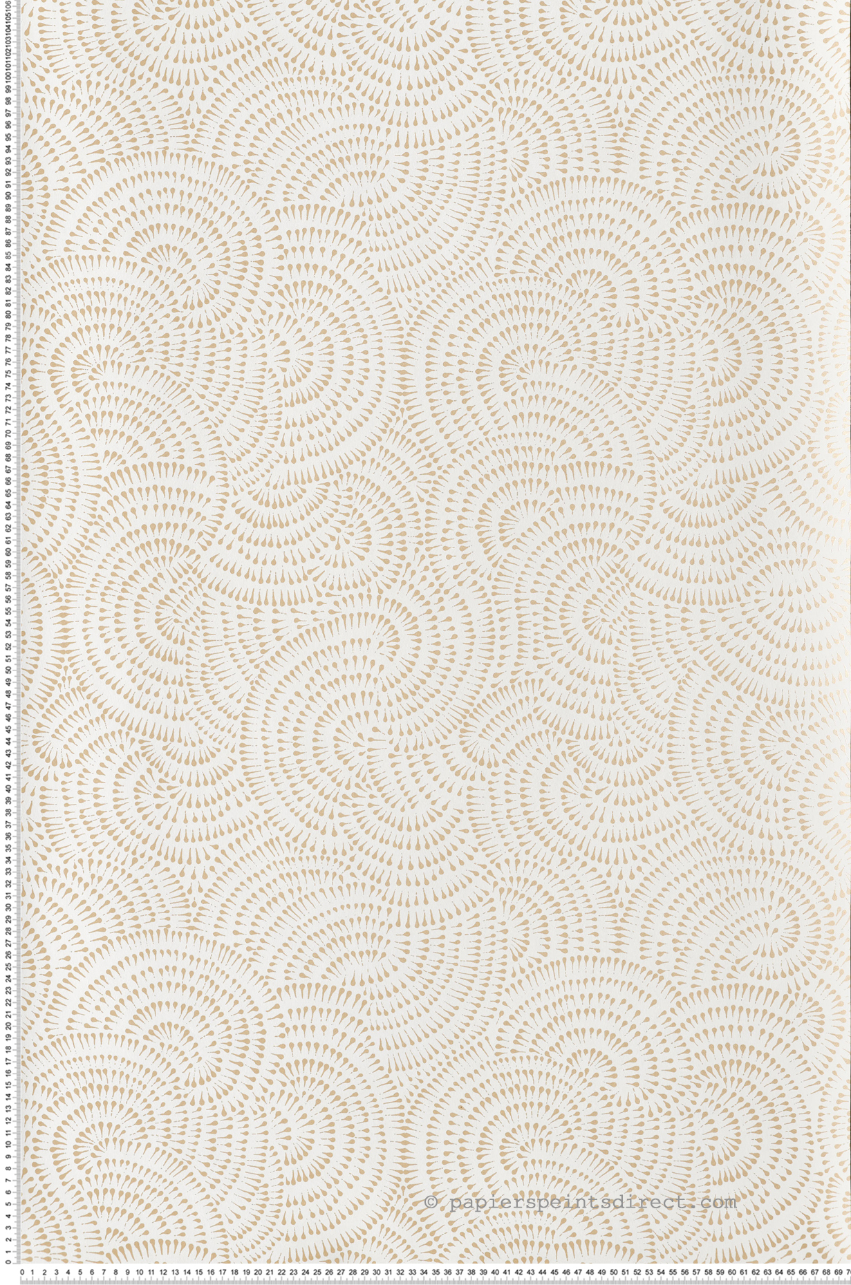 Papier peint Abstrait Cascade ivoire - Eté Indien de Casamance | Réf. CAS-75121840