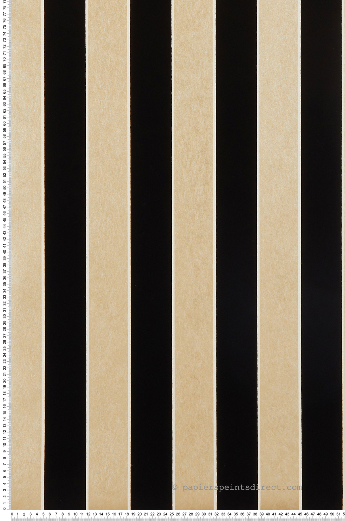 Papier peint Rayure Velours noir mordoré - Regency Stripe d'Osborne & Little | Réf. OSB-W7780-18