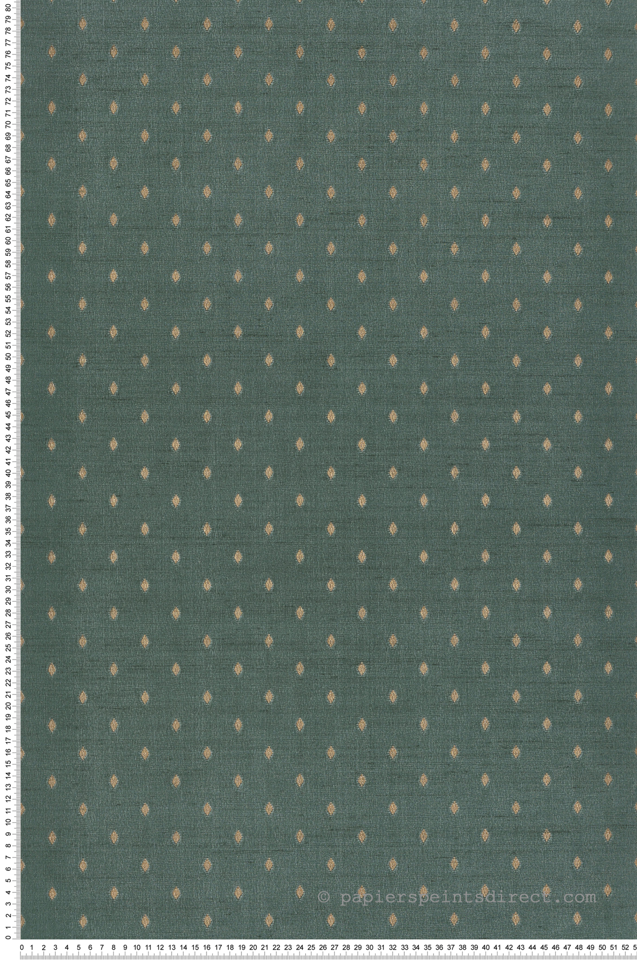 Papier peint Losange Baroque vert anglais doré - Opera de Montecolino | Réf. MC-OP33355