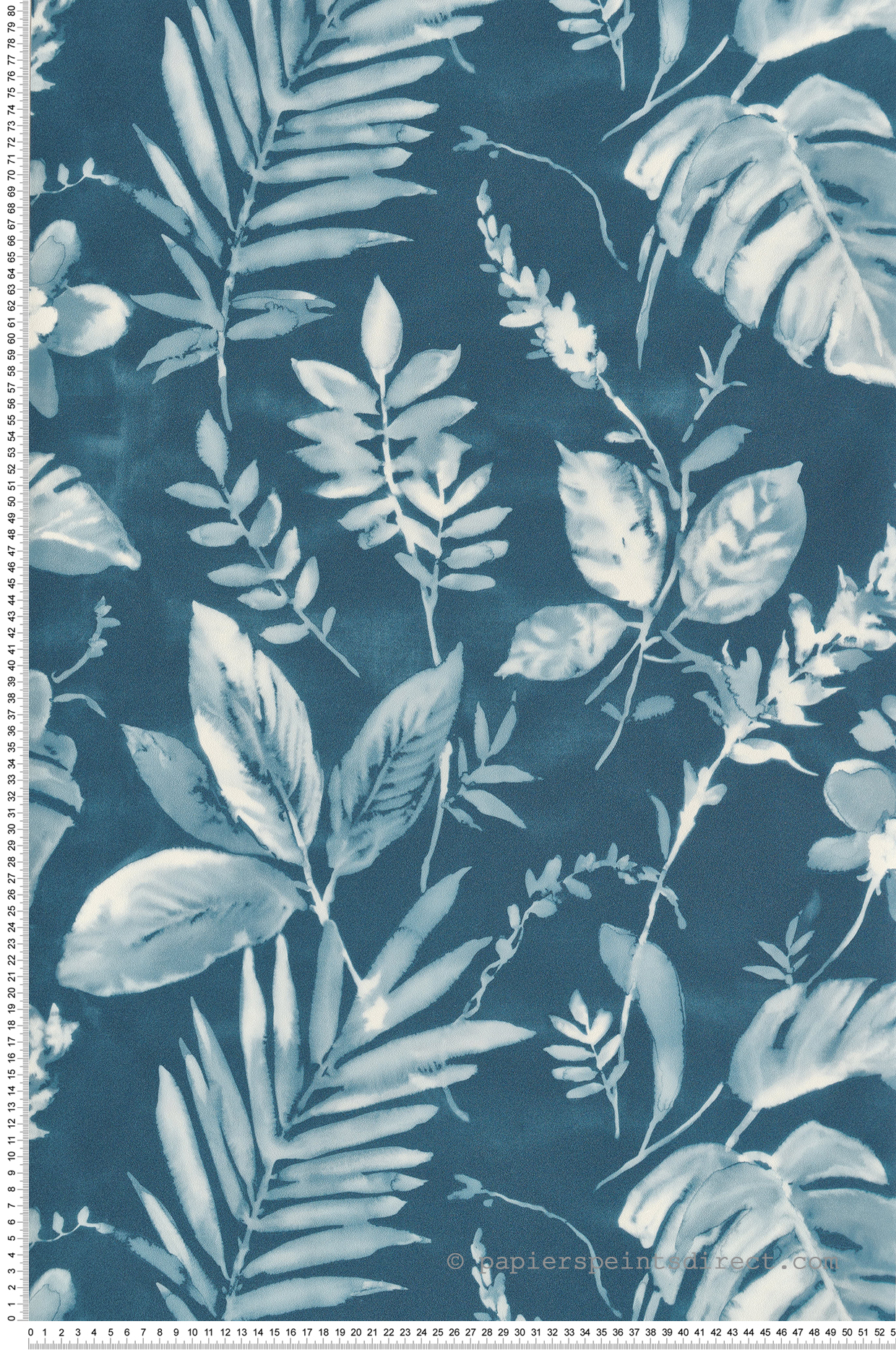 Papier peint Feuillage Aquarelle bleu - Eden d'Ugépa | Réf. UGP-L98901