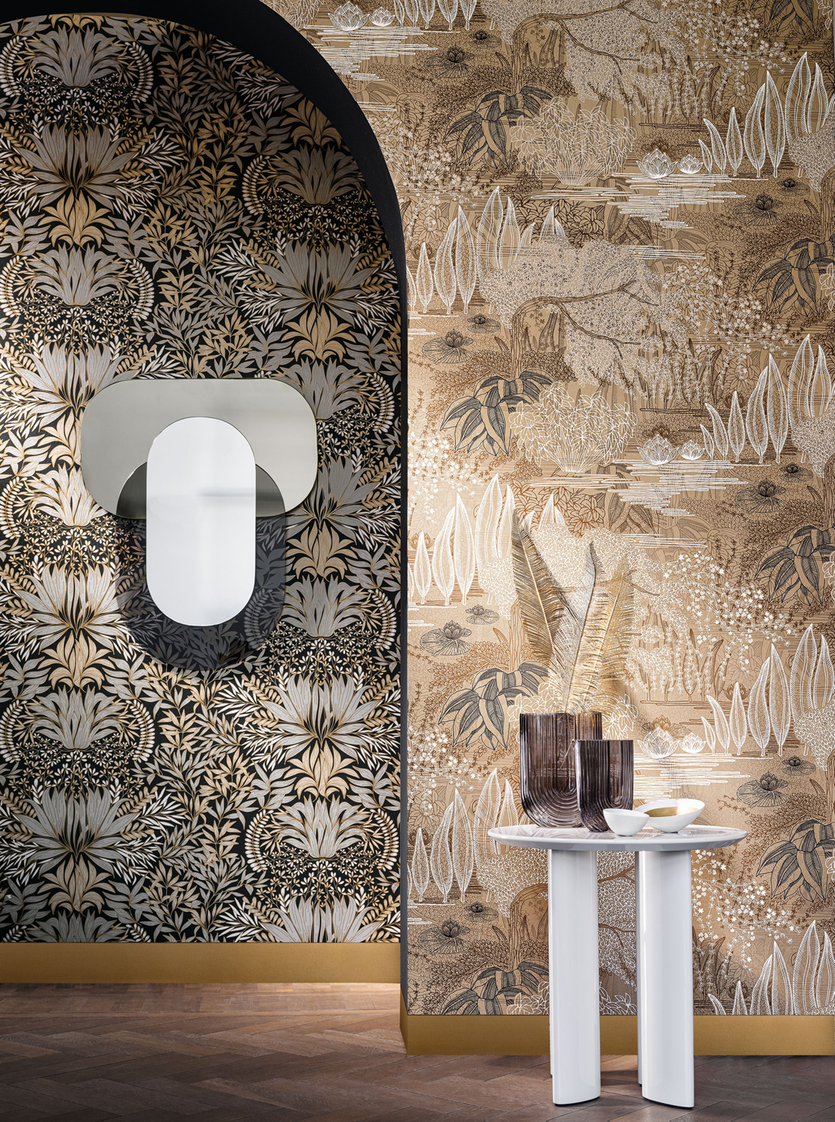 Papier peint Jardin Jasmin doré - Square Jasmin de Casamance AMB2 | Réf. CAS-75680508