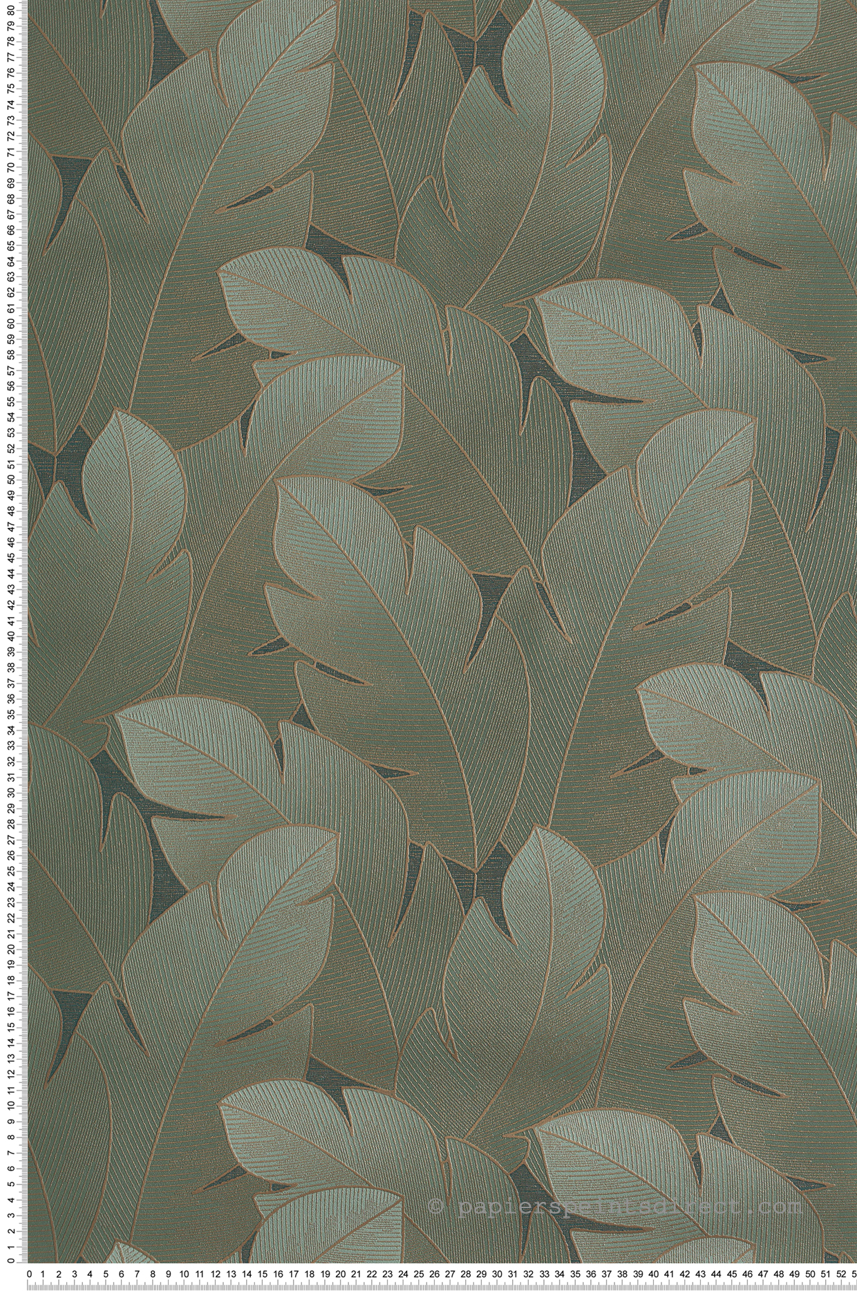 Papier peint Feuillage Tropical Yuto vert émeraude - Vegetals de Casadéco | Réf. VEGE201297808