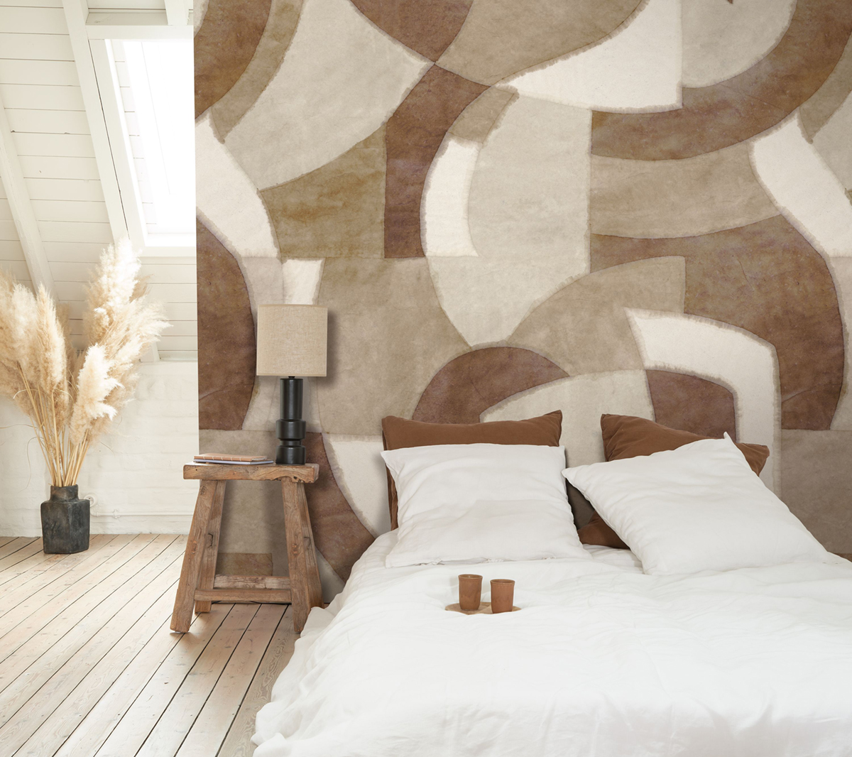 Papier peint panoramique Graphique Rêves de Papier M beige 212X280 - Papercraft de Casadéco | Réf. PAPC89692503