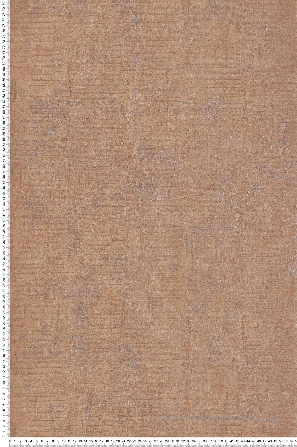 Papier Peint Béton Trait Horizontal terracotta argenté - Nomade d'Ugépa | Réf. UGP-M32805