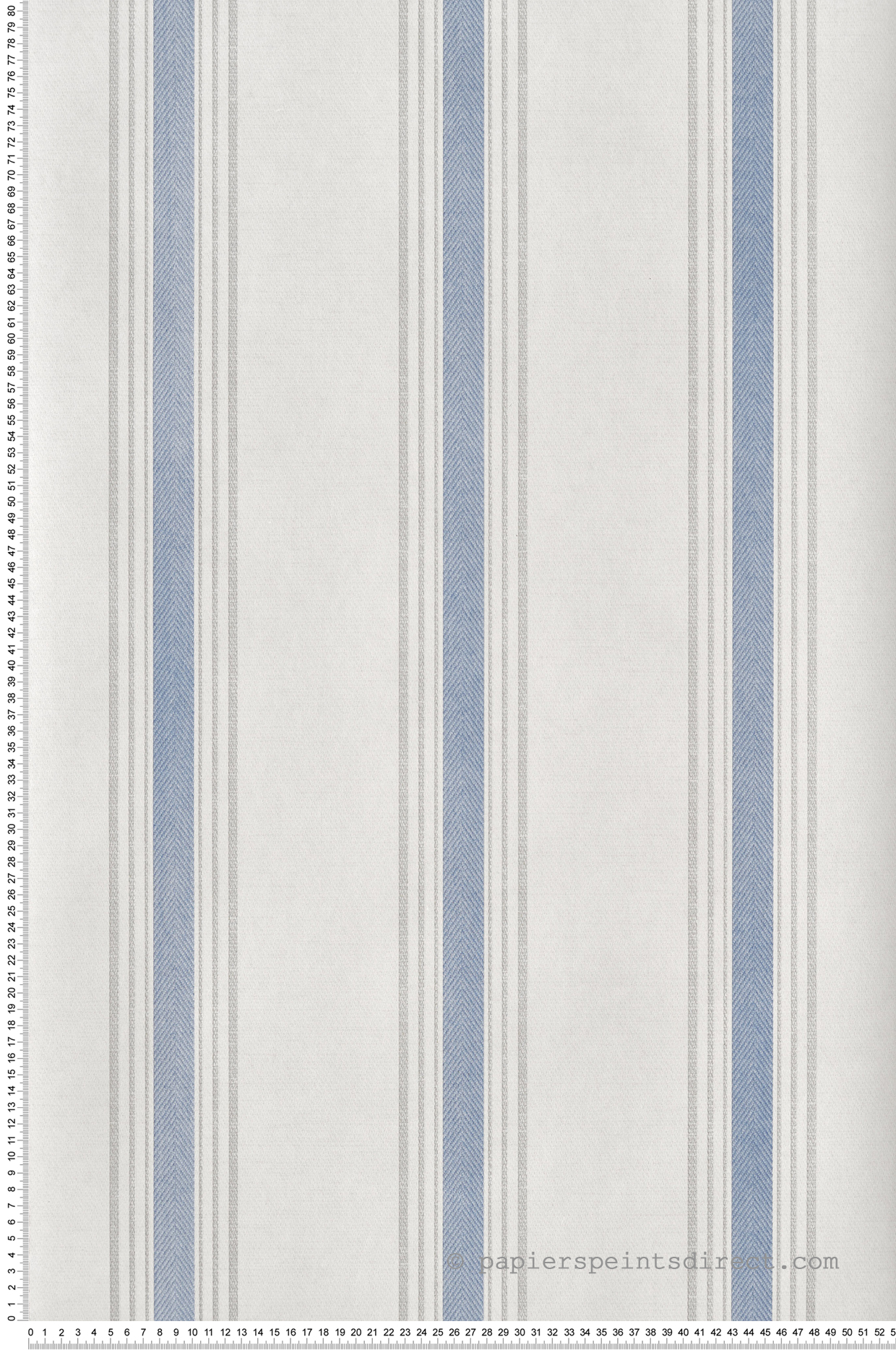 Papier peint Rayure Toile Chevron gris marine - Romance de Lutèce | Réf. LTC-19092