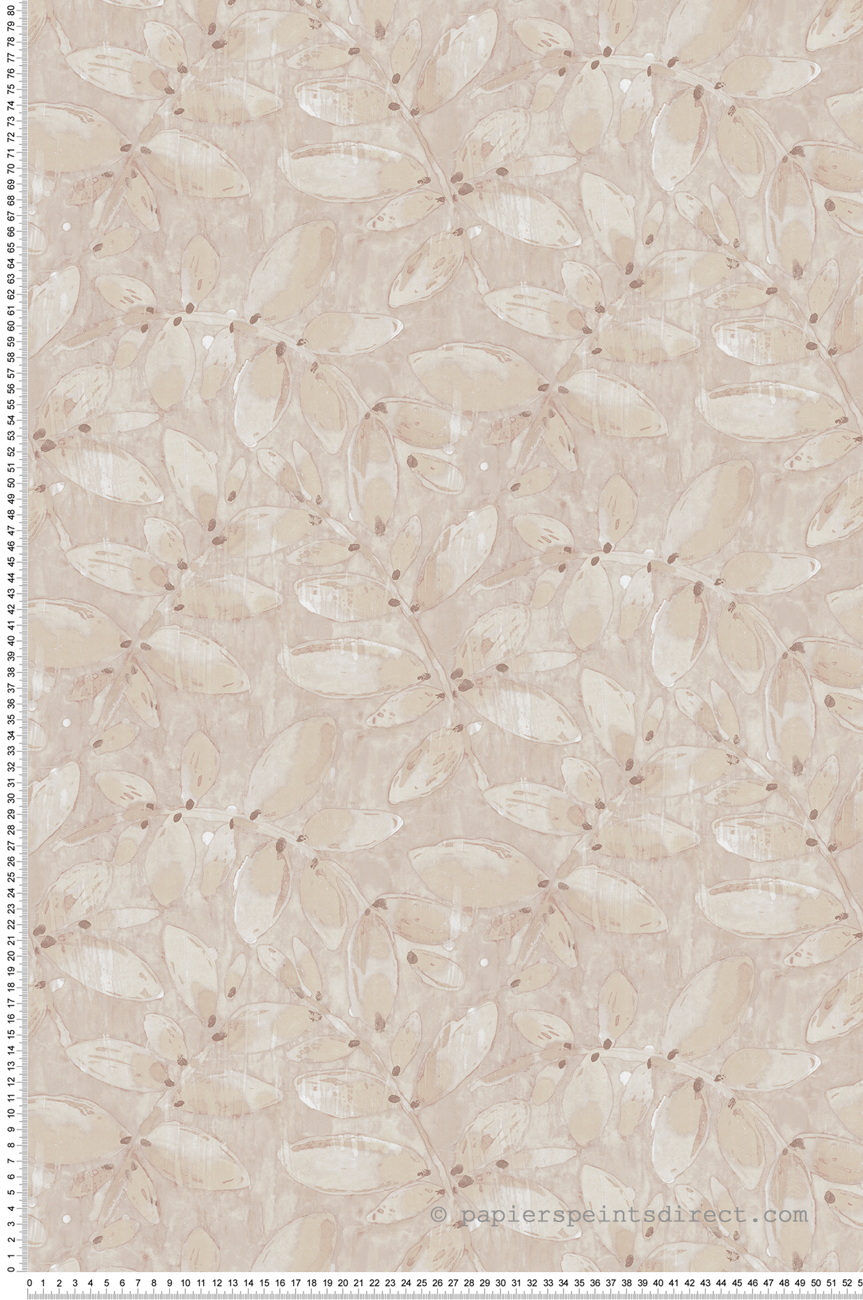 Papier peint Feuillage Délavé beige chair - Aristide de Lutèce | Réf. LTC-485-3