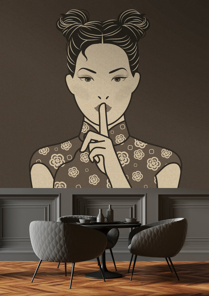 Papier peint panoramique Portrait d'Asie Himari 2 - Référence DD113792 - Intissé 200g/m2 - Standard 400 x 270