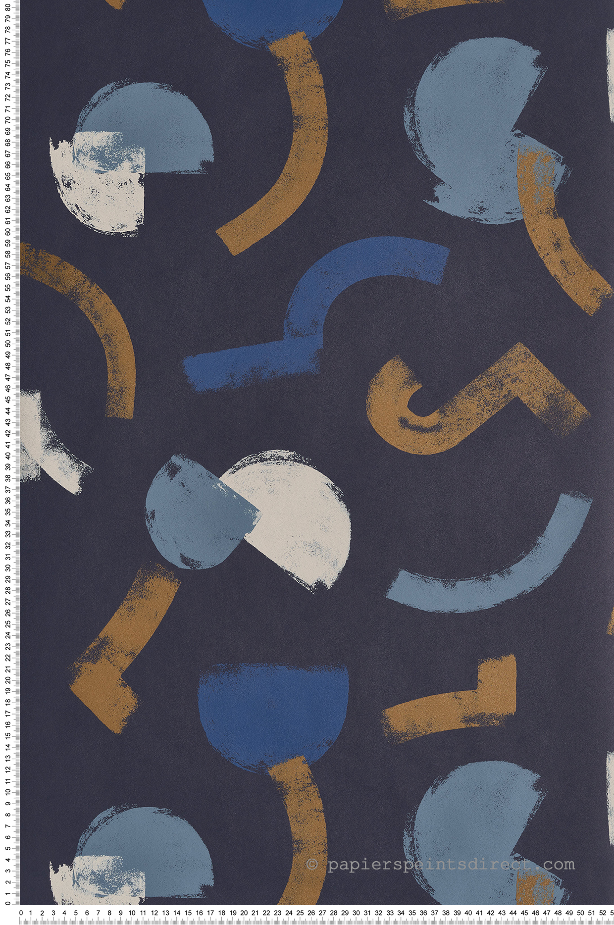 Papier peint Graphique Peinture nuit et doré - Gallery de Casadéco | Réf. GLRY86136617