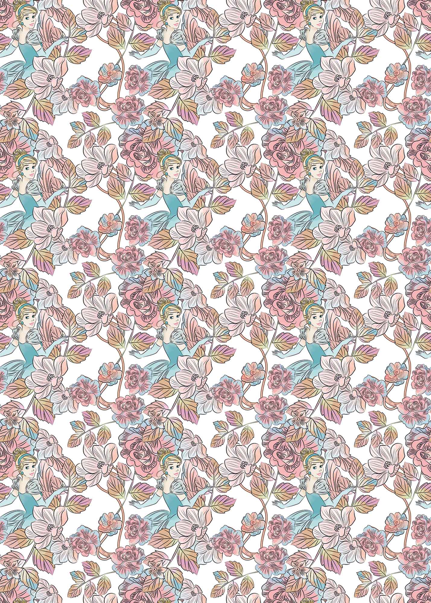 Papier peint enfant Disney Cinderella Blossom - Papier peint panoramique Komar