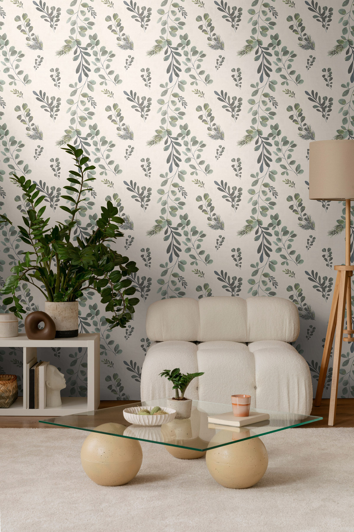 Papier peint Scandinave Feuille vert - Anna D'Andrea d'A.S. Création | Réf. AS-782211