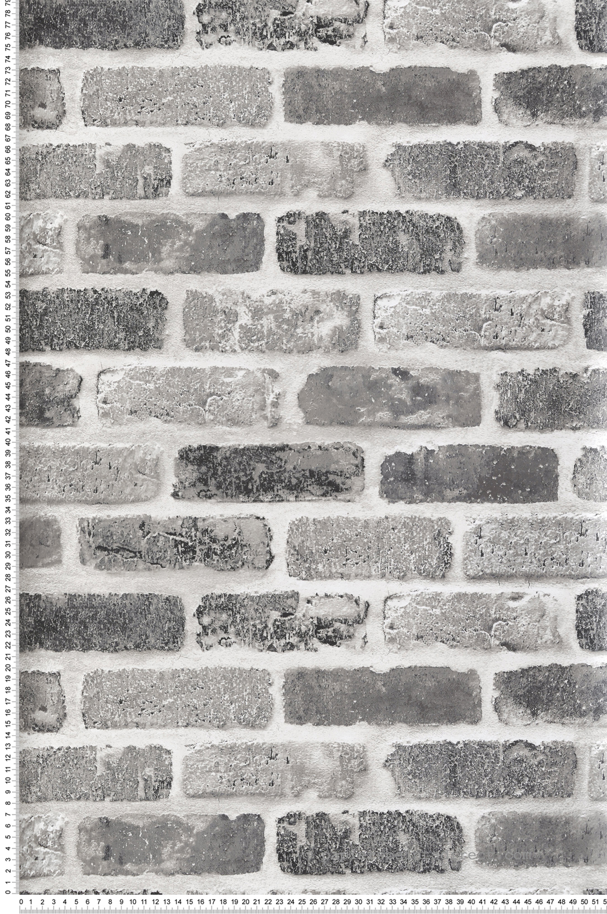Papier peint adhésif Brique noir blanc - Les Adhésifs de Lutèce | Réf. LTC-NW30510