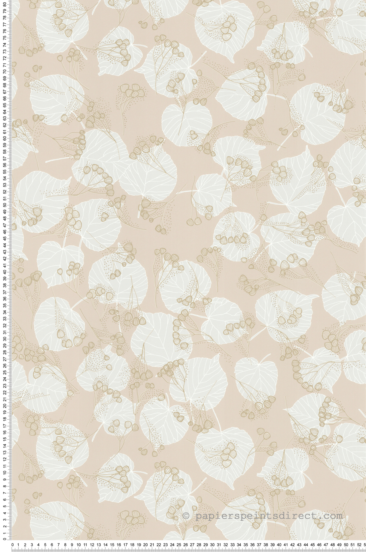Papier peint Tilleul Feuille rose - Soline de Lutèce | Réf. LTC-51250403