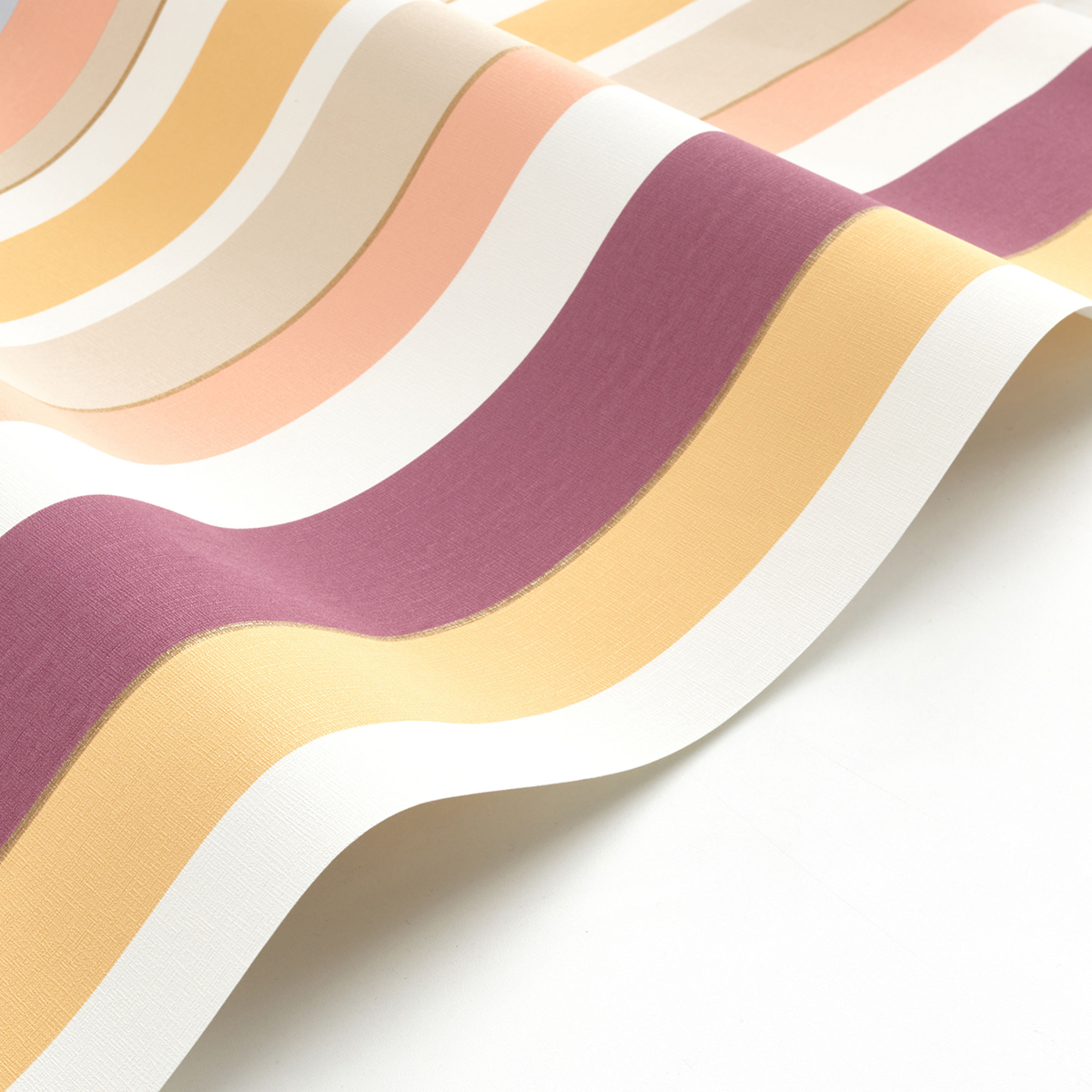 Papier peint Rayure Venice Beach prune jaune doré - California de Casadéco AMB6 | Réf. CALF88832525