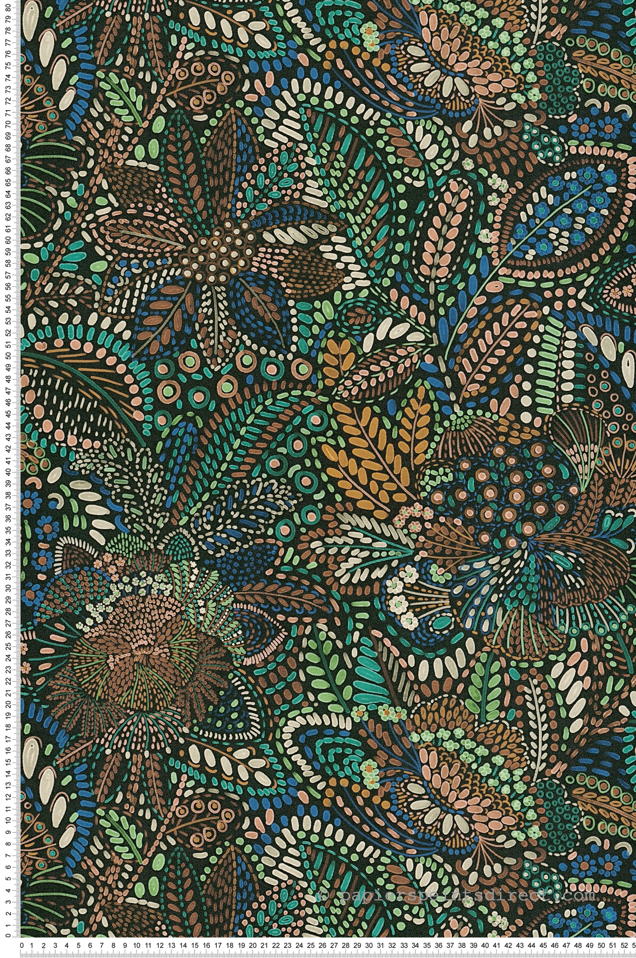 Papier peint Végétaux Mosaica multicolore - Cuba 2 d'A.S. Création | Réf. AS-780252