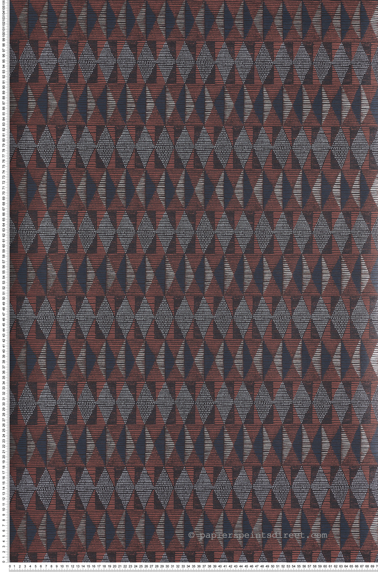 Papier peint Ethnique Bolga bleu jean - Amani de Masureel | Réf. MAS-AMA205