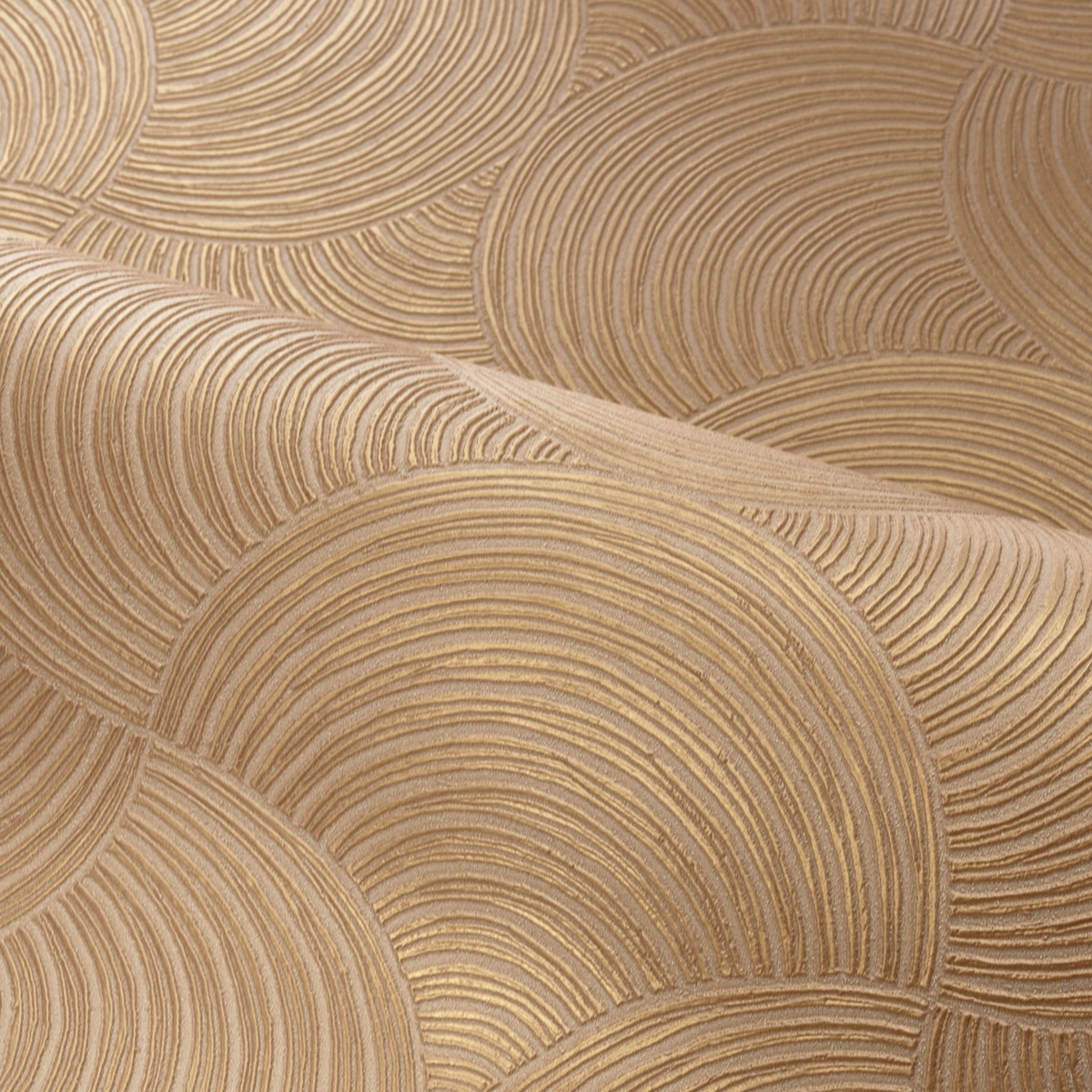 Papier peint Éventail Art Déco Météore mordoré - Magnitude de Casamance AMBV | Réf. CAS-76630610