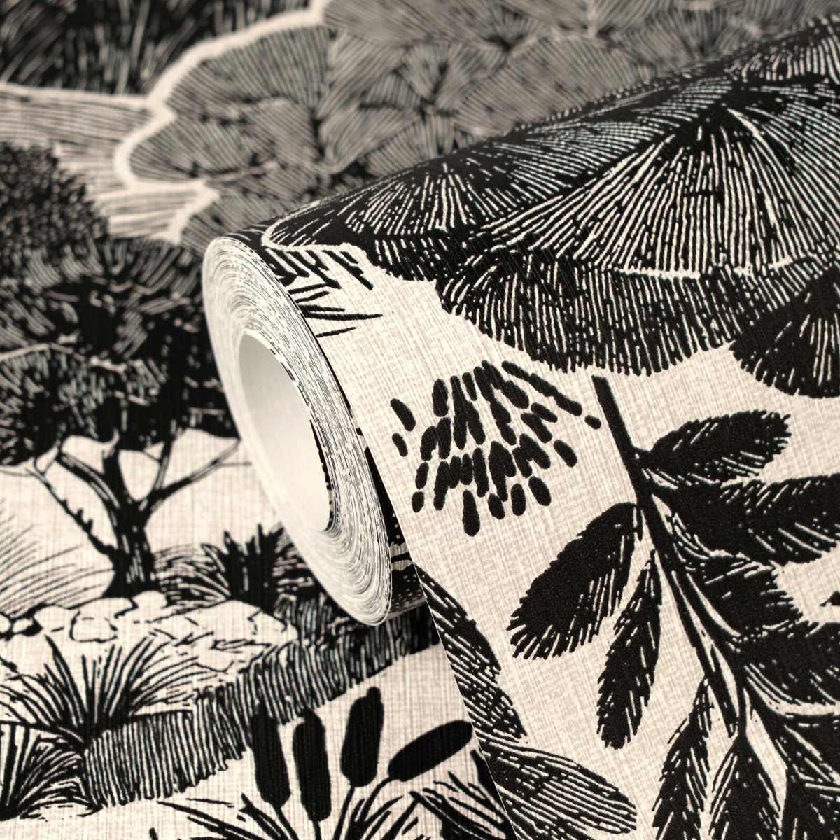 Papier peint Jardin Botanique noir - Pintwalls 3 d'A.S. Création ZOOM | Réf. AS-791853