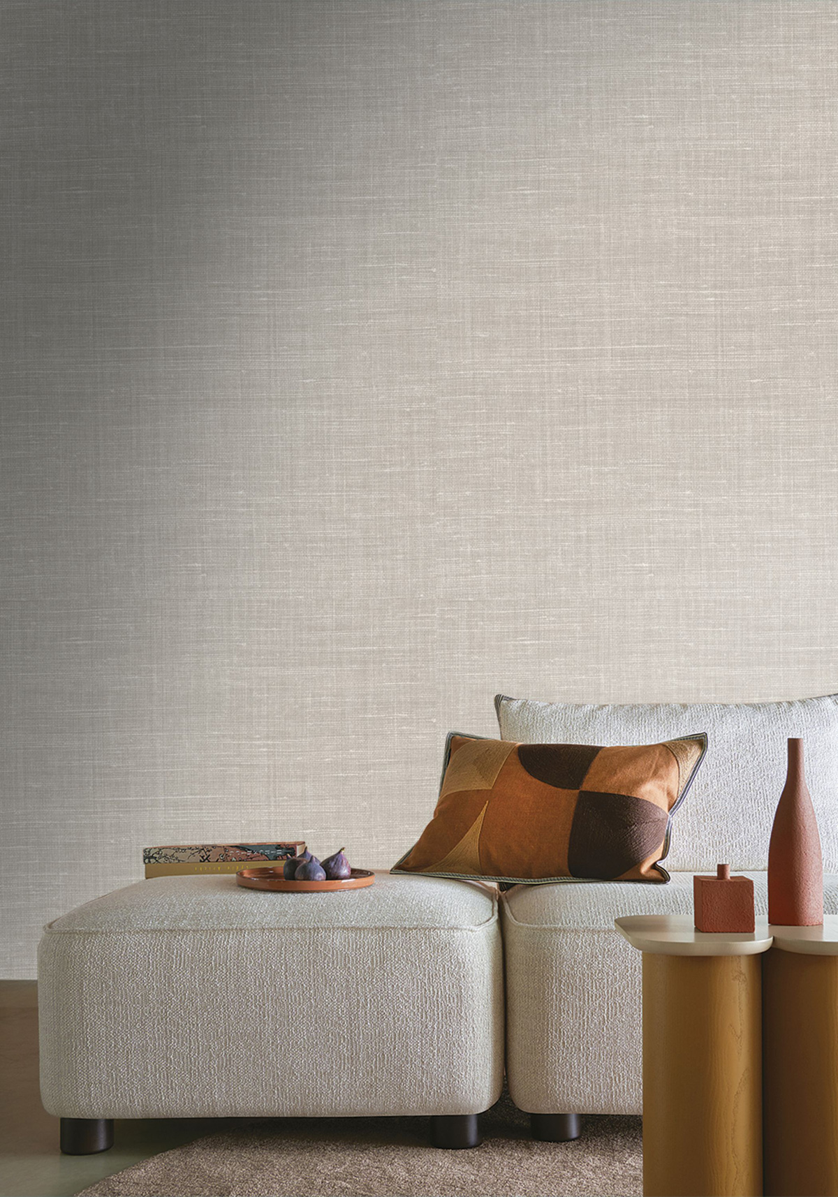 Papier peint Lin Shinok grès - Le Lin 2 de Casamance | Réf. CAS-73812864