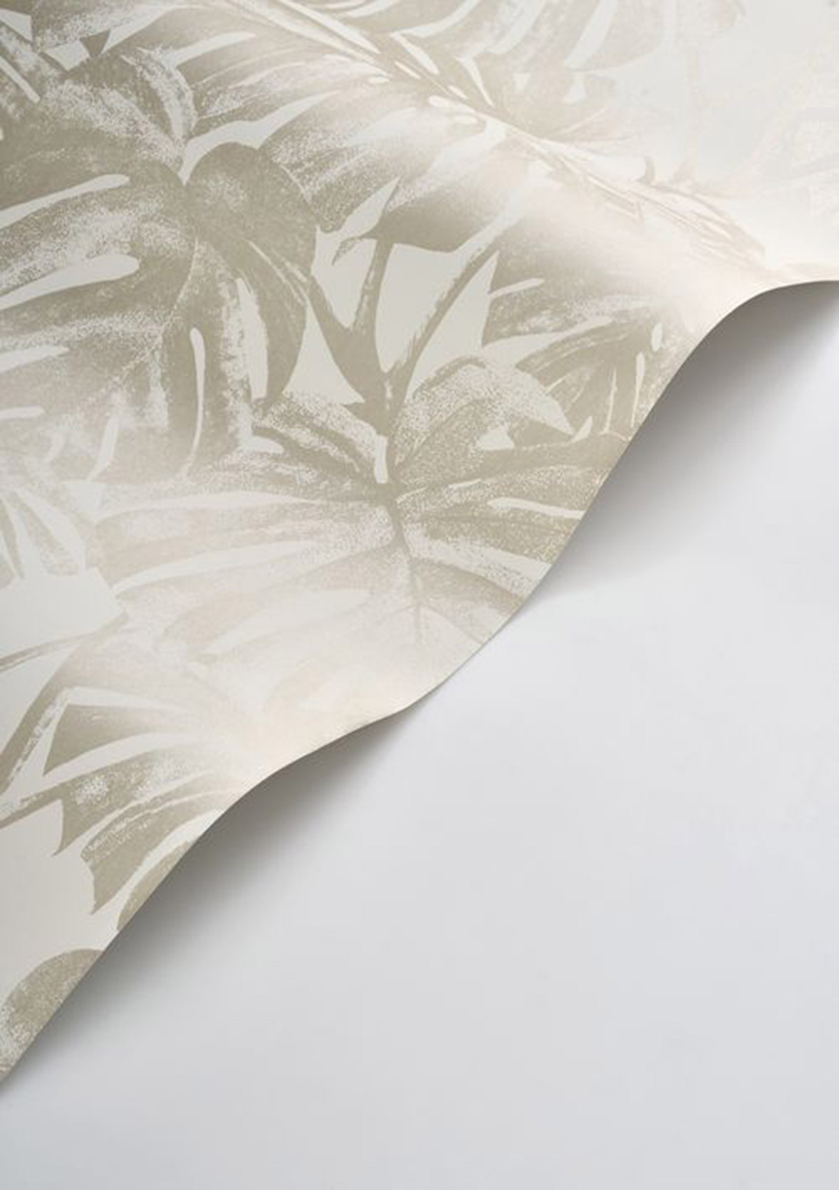 Papier peint Palme Tropicale Mata beige métallisé - Rio de Casadéco AMB4| Réf. RIOC201791410