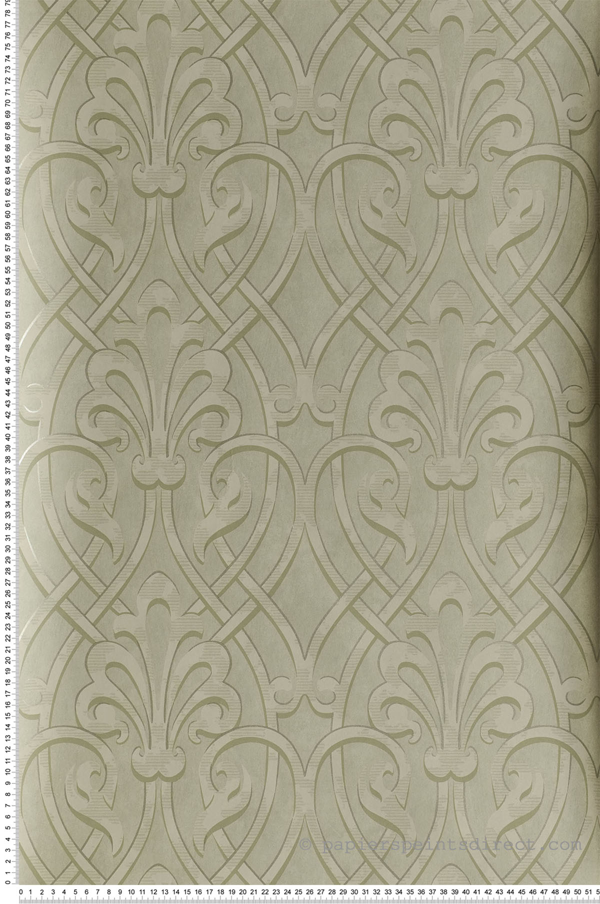 Papier peint Brook Street Laurel - Collection London Wallpapers V de Little Greene