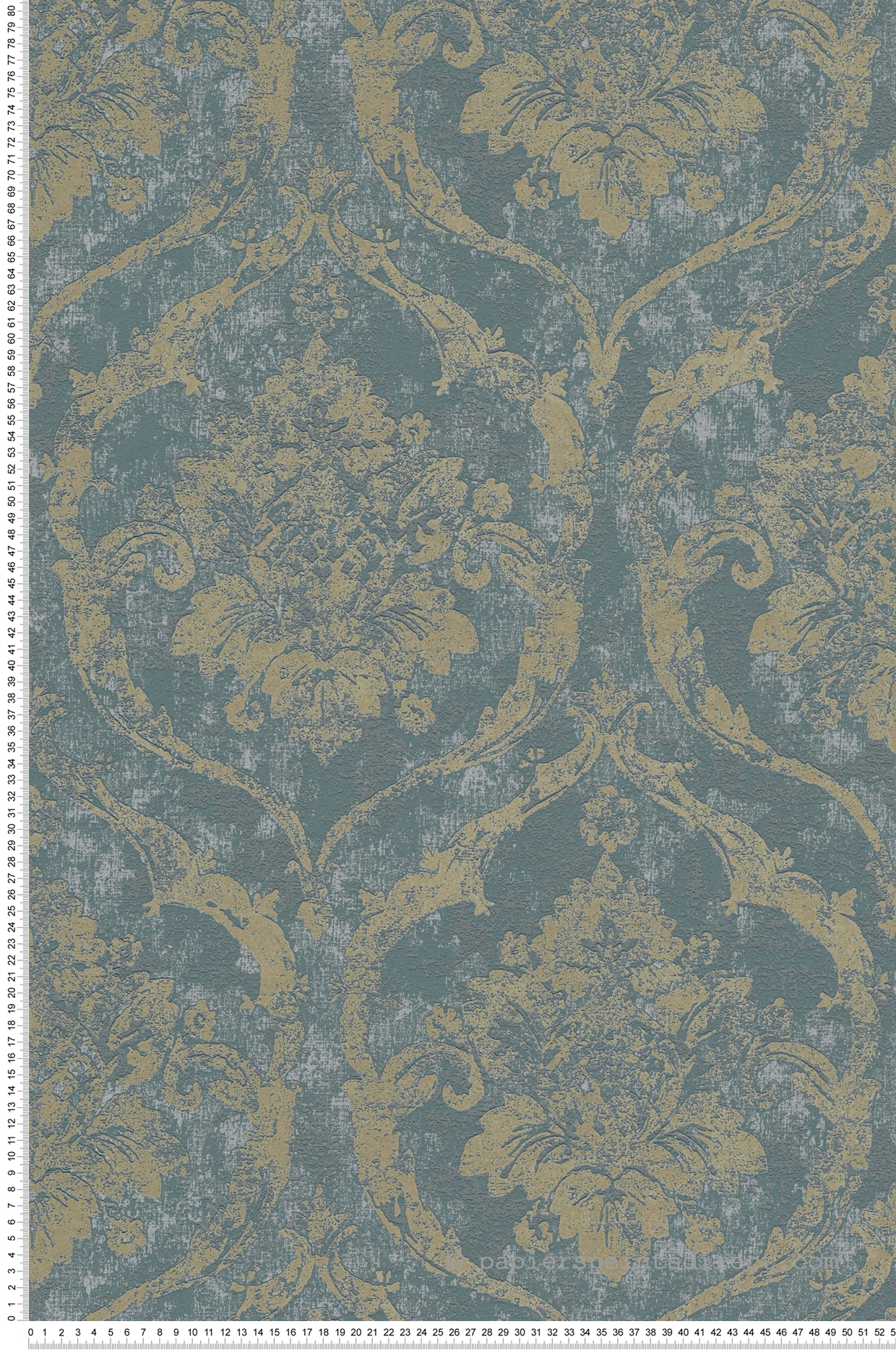 Papier peint Damassé Classique vert de gris - Vibes & Styles d'A.S. Création | Réf. AS-790192