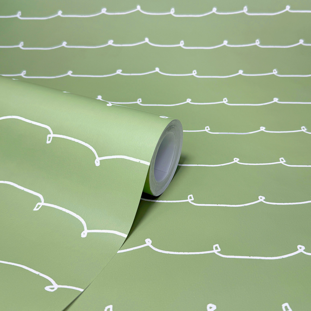 Papier peint Ligne Vague Contemporain vert - Imagine de Lutèce ROLL | Réf. LTC-DL27571