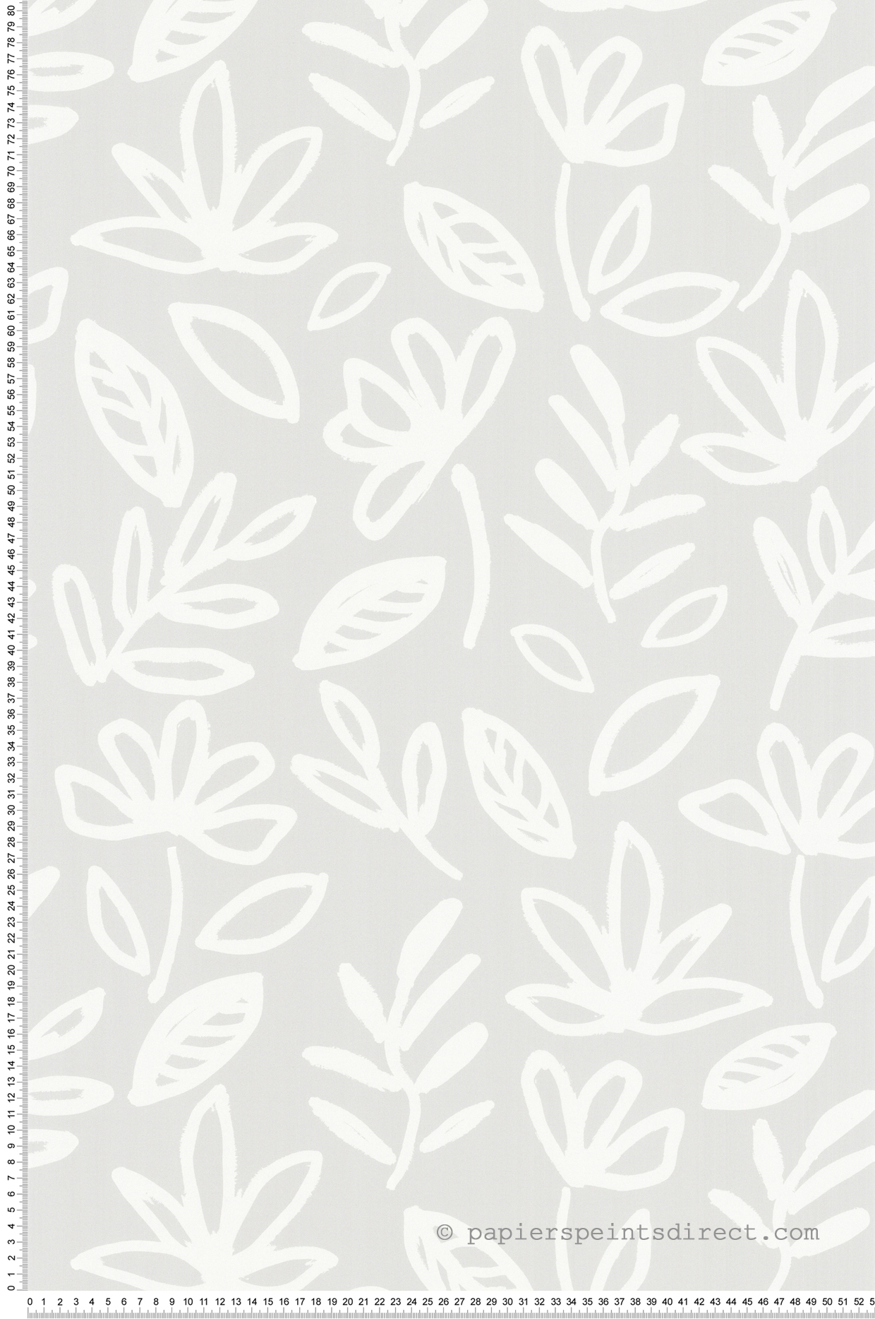 Papier peint Marguerites Peintes gris - Poésie de Lutèce | Réf. LTC-51253909