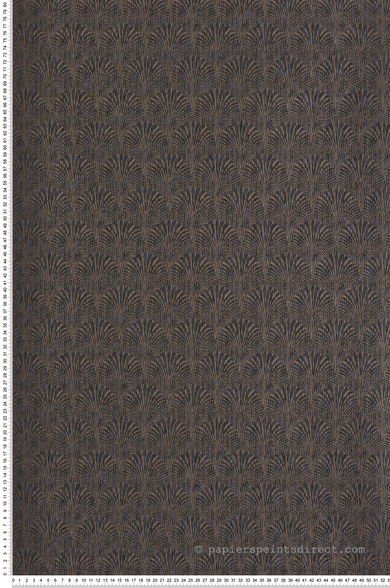 Papier peint Eventail Palme violet doré - Unique de Lutèce | Réf. LTC-F-AF7005