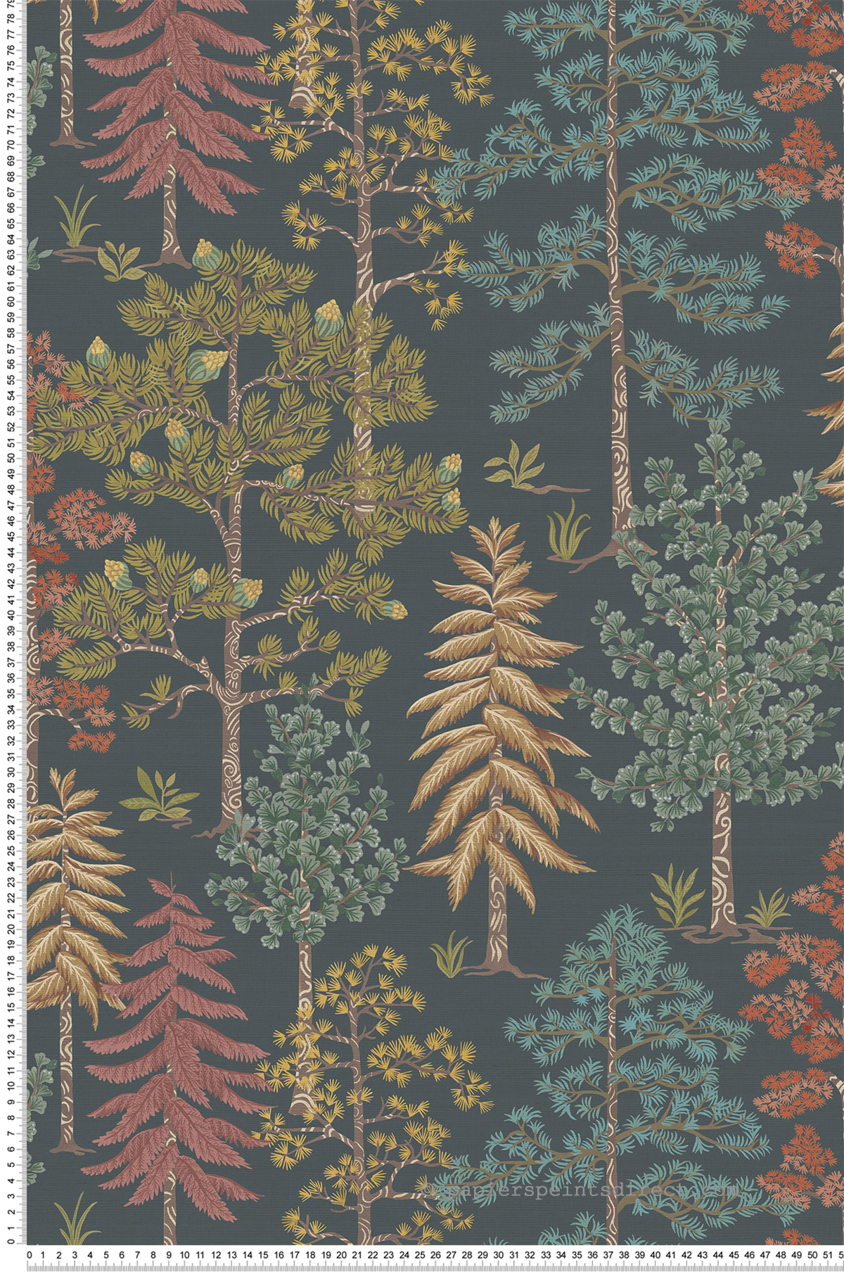 Papier peint Arbre Fruitier Vana anthracite - Ananda d'Osborne & Little | Réf. OSB-W8030-01