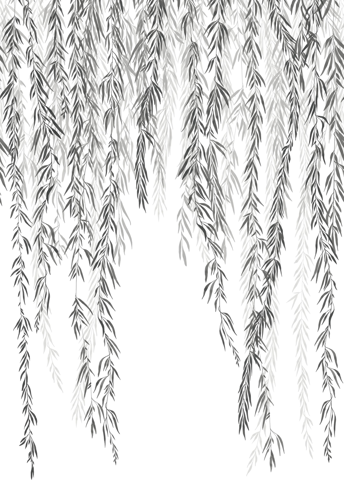 Papier peint panoramique Feuillage Murmures d'Automne M fusain 200X280 - Wonderwalls 2 de Casadéco | Réf. WDWD200159403