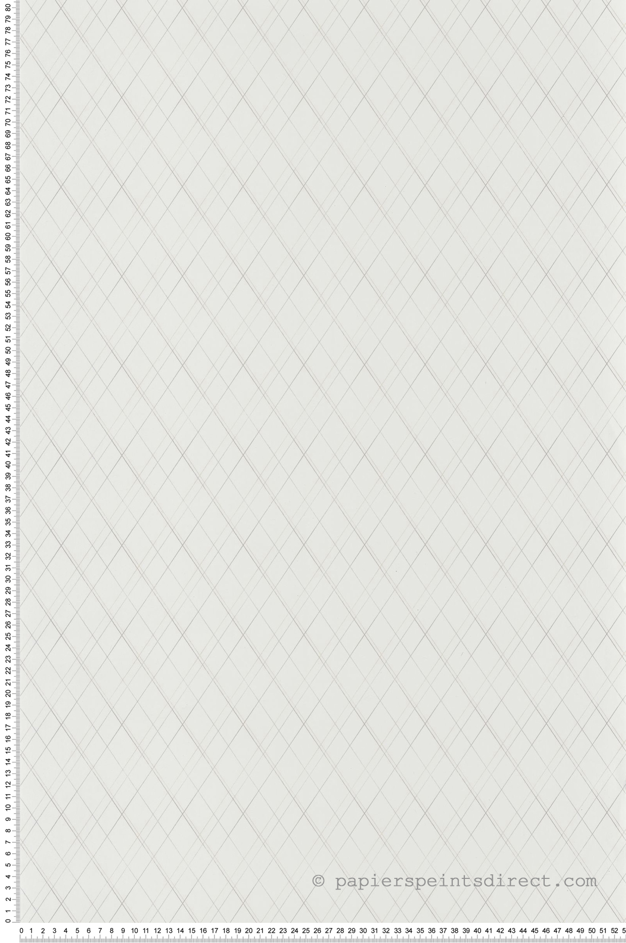 Papier peint carreaux Burlington Oliver blanc gris - Oxford de Casadéco | Réf. OXFD84130206