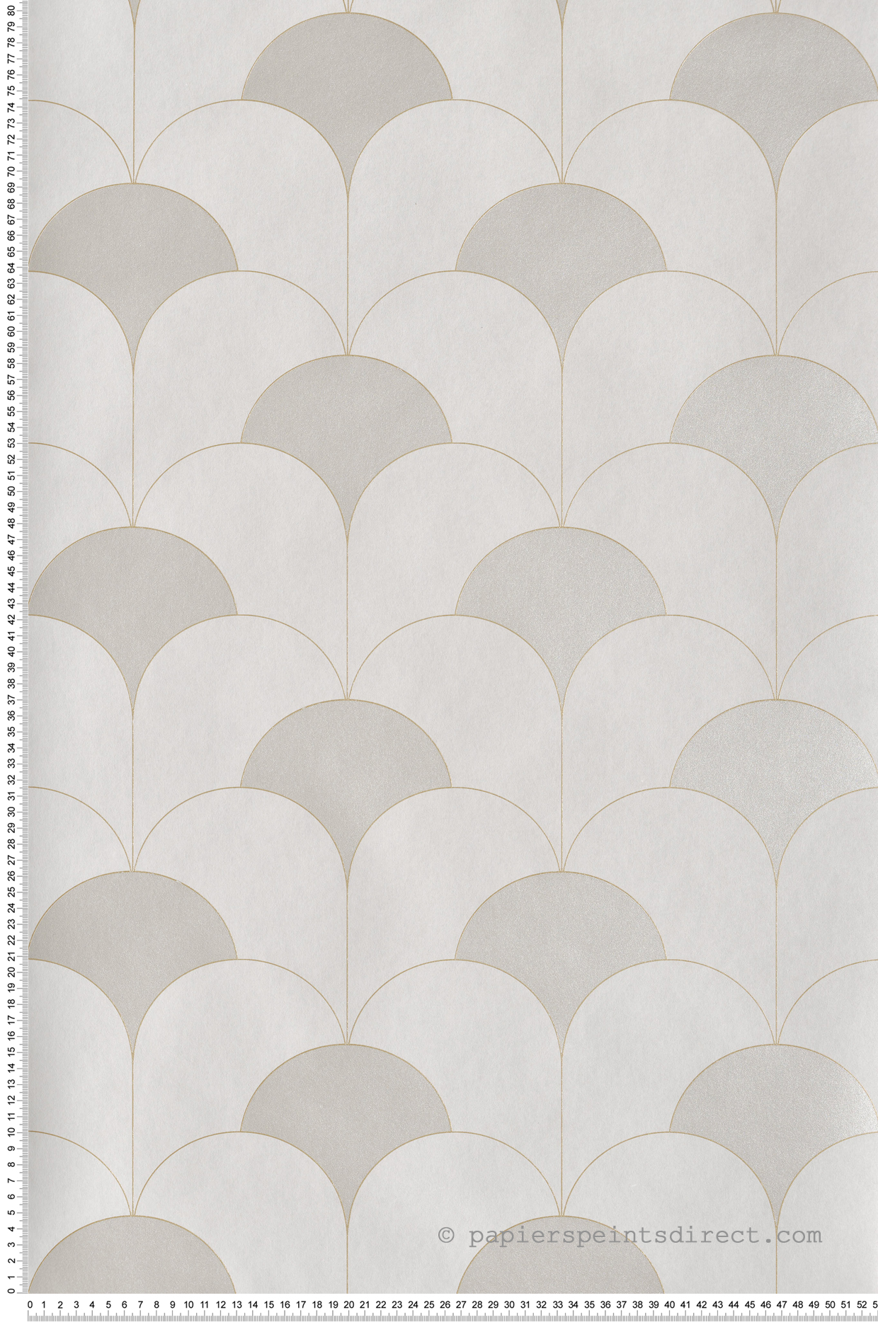 Papier peint Géométrique Art Déco Théâtre lin nacré - Twenties de Casadéco | Réf. TWNT88681331