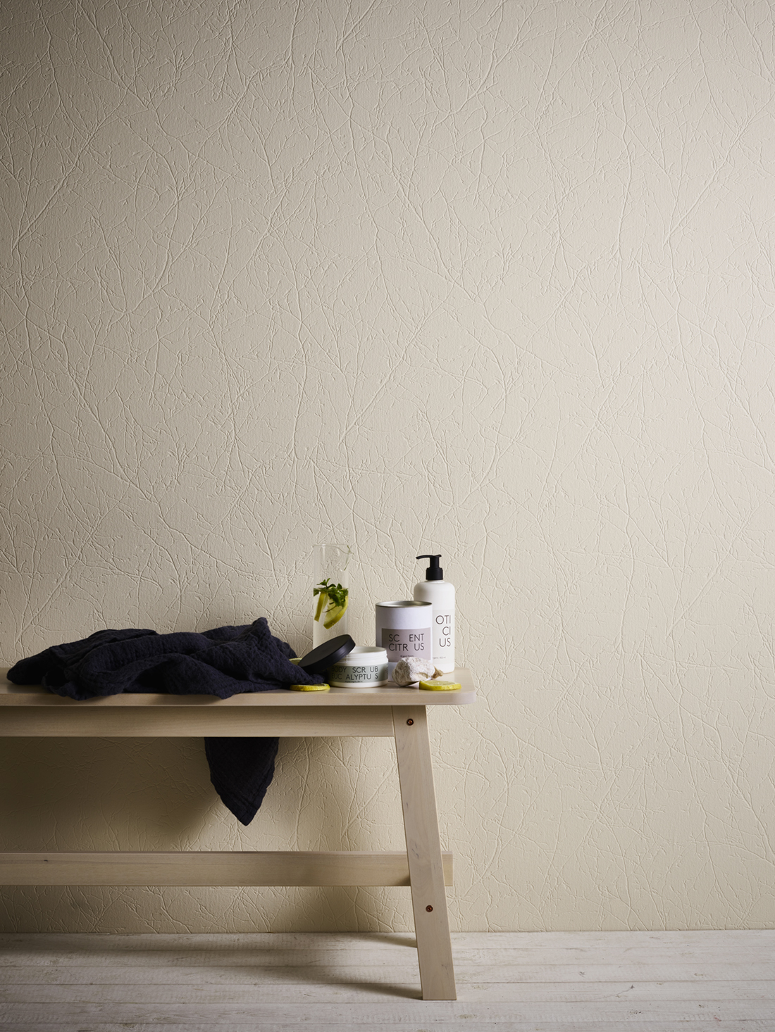 Incrustation fines branches - Papier peint à peindre GO de Montécolino