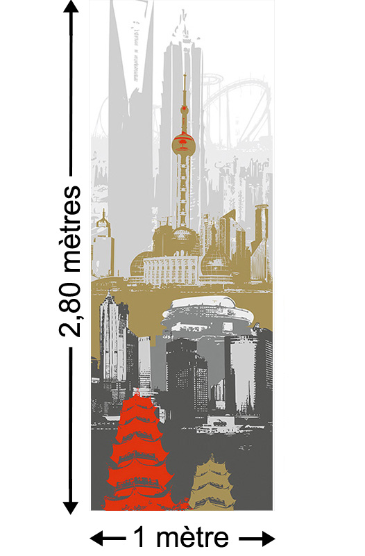 Shangai - Papier peint lé unique