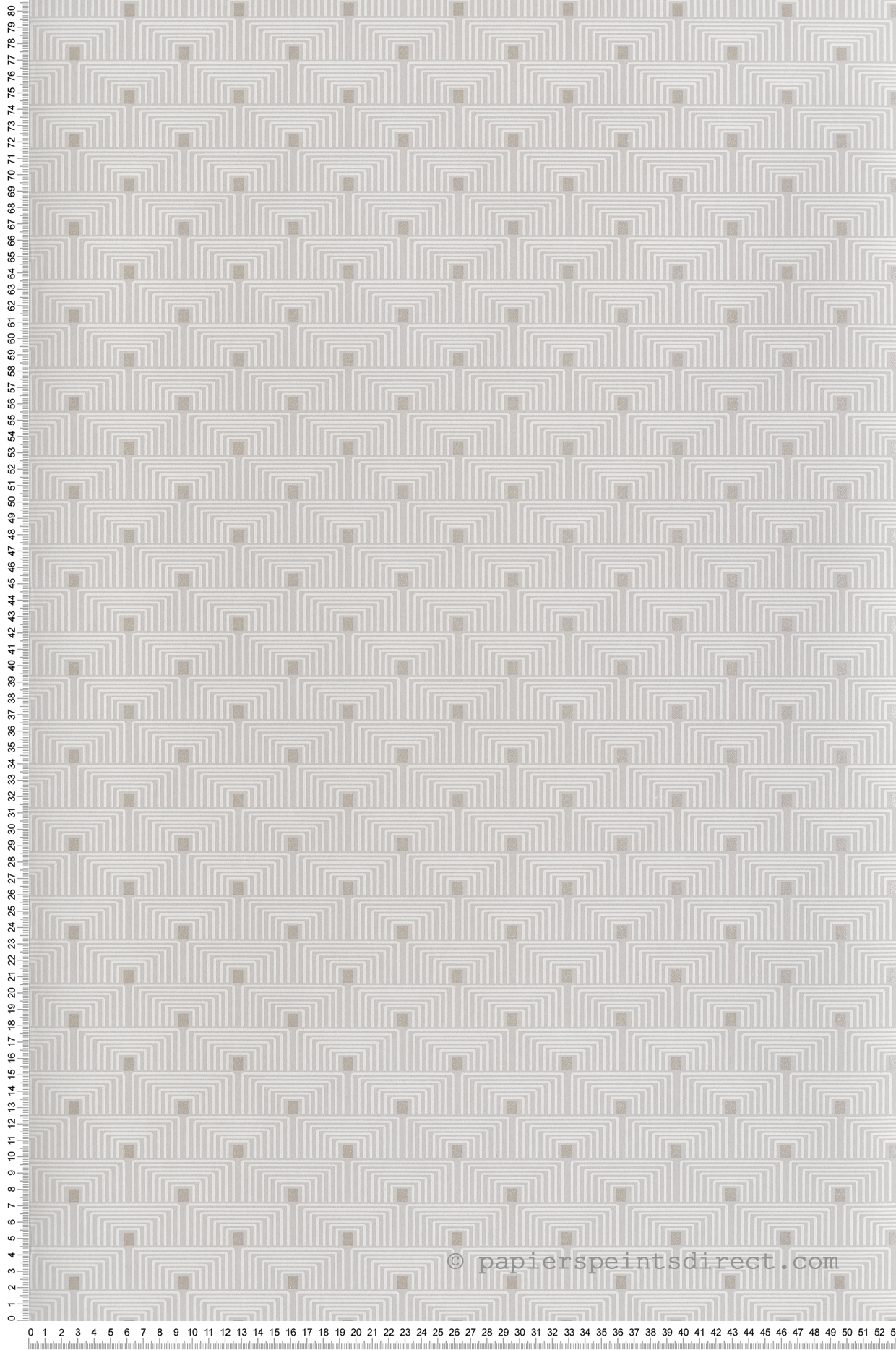Papier peint Arcade Géométrique gris clair argenté - Unique de Lutèce | Réf. LTC-F-PL3002