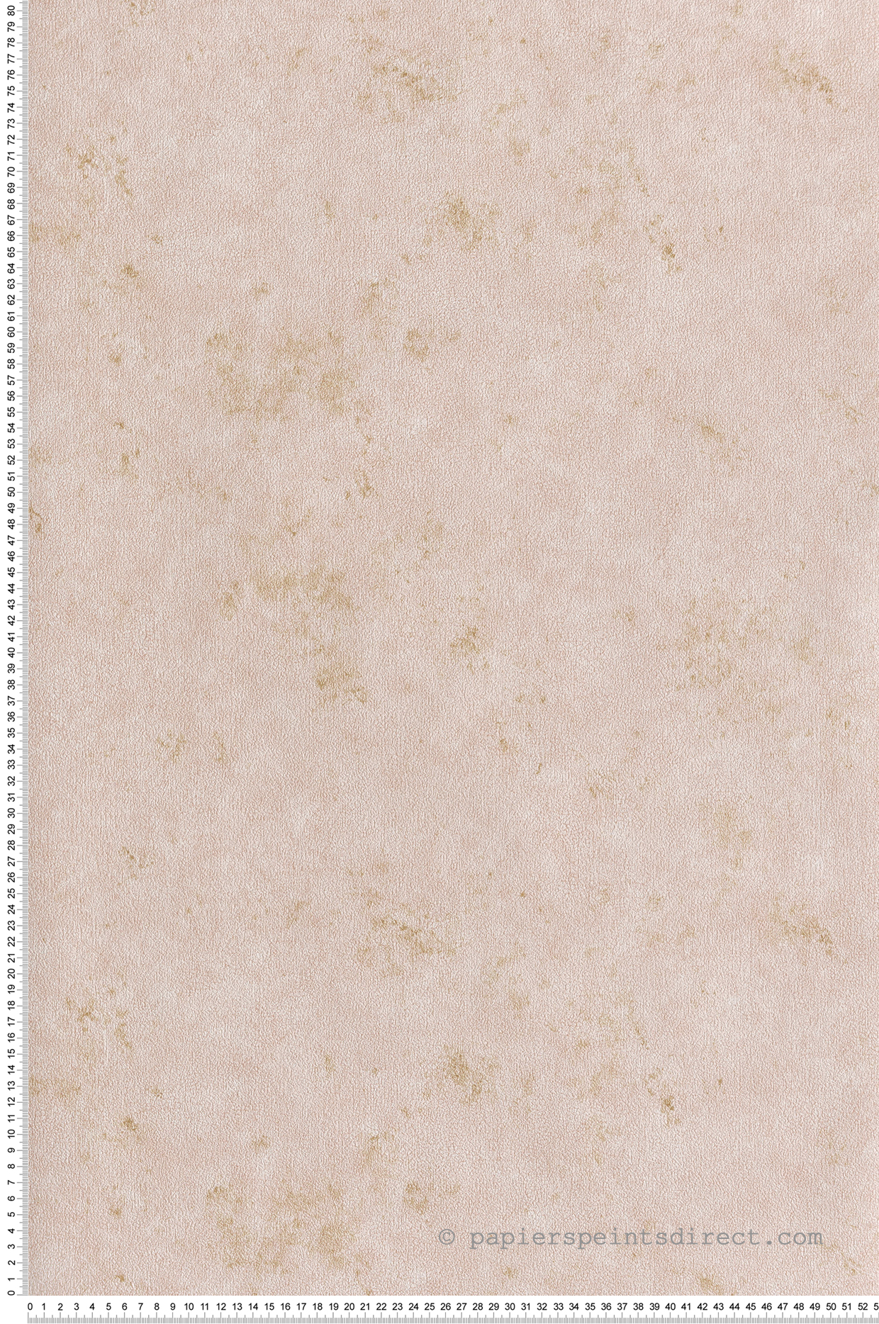 Papier peint Uni Terre Cuite rose poudré doré - Azur de Casélio | Réf. AZU105254026