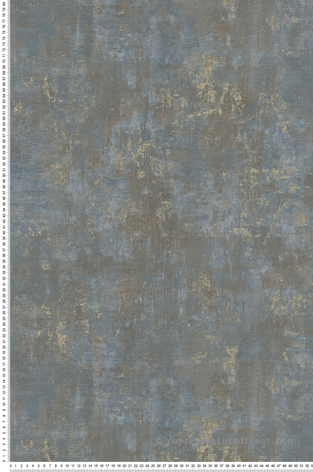 Papier peint Imitation Béton Industriel bleu doré - Stories of Life d'A.S. Création | Réf. AS-396701