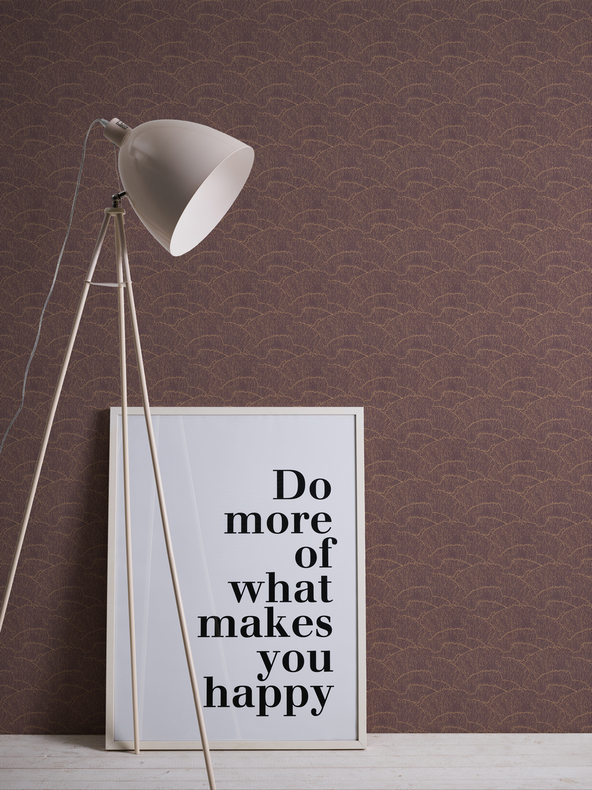 Papier peint Feuilles Abstraites Métallisées pourpre doré - Arcade d'Architects Paper AMB2 | Réf. 39174-3