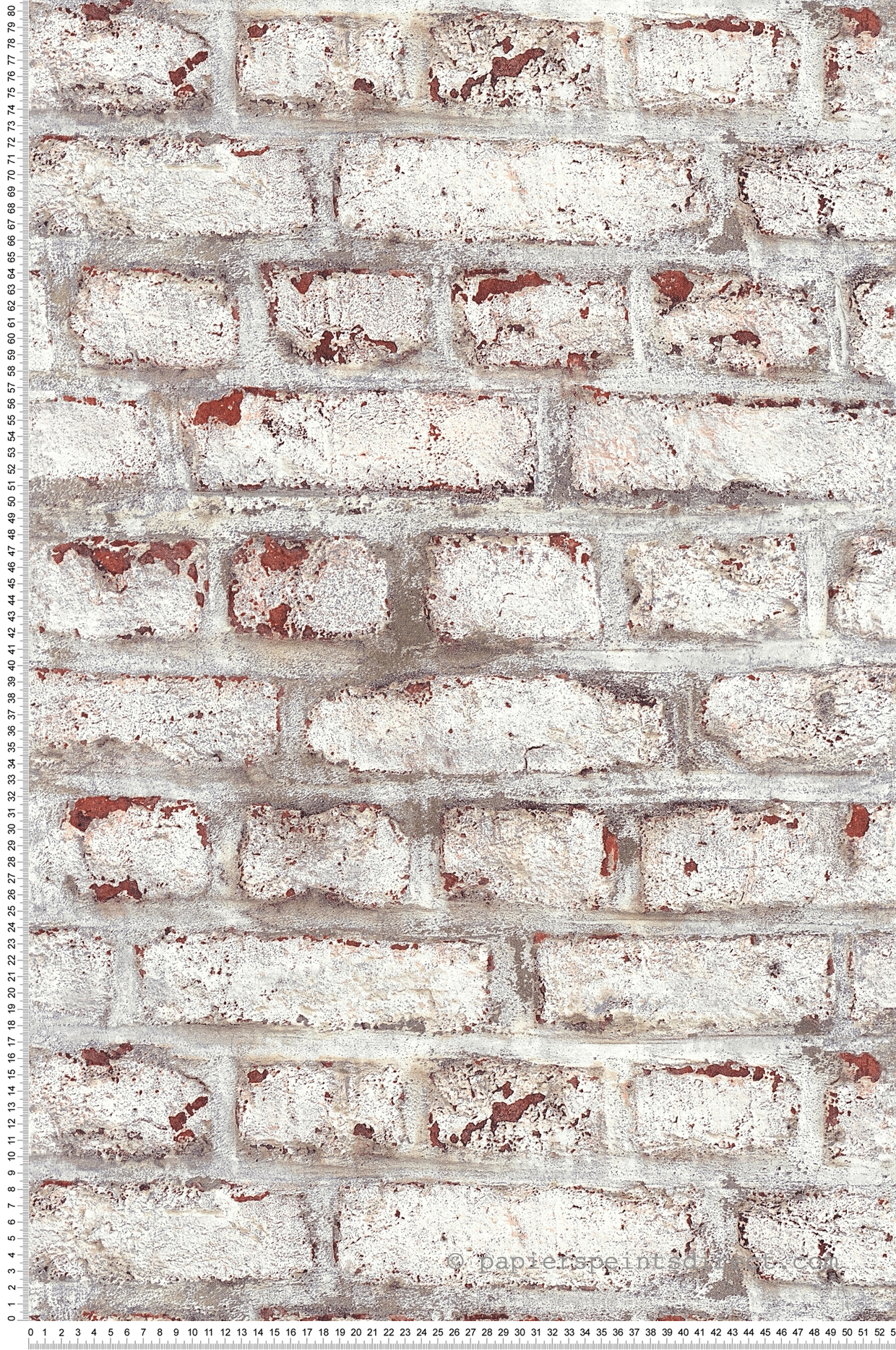 Papier peint Brique Industrielle rouge blanc - Elements 2 d'A.S. Création | Réf. AS-362801
