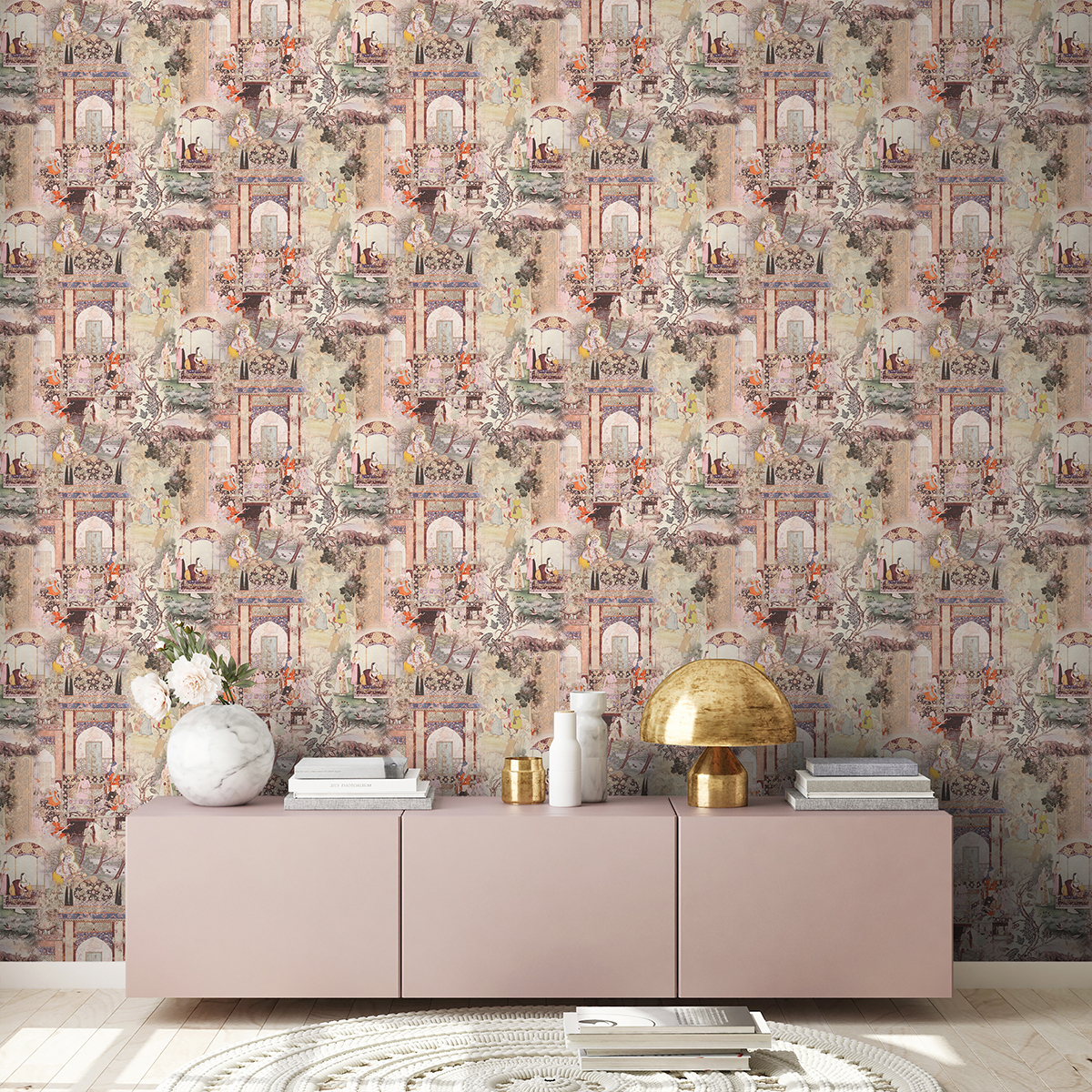 Papier peint Paysage Indien Multicouleurs - Dream Flowery de Architects Paper | Réf. 38174-2