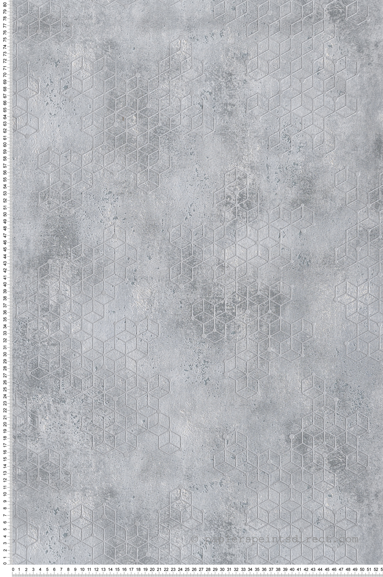 Papier peint Béton Molécule gris bleu argenté - Les Essentiels de Lutèce | Réf. LTC-679730